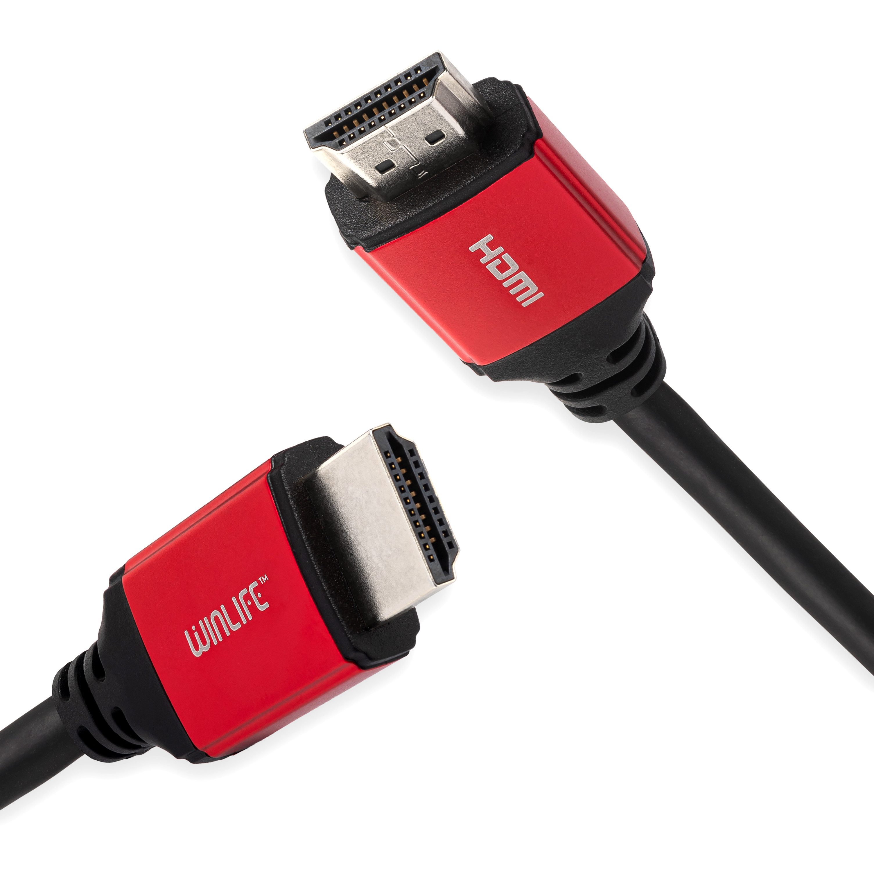 WINLIFE 5er Set HDMI Електричний провід 15m - 4K Ultra HD, High Speed Кабель hdmi, HDMI Typ A, vergoldet, 18 Gbit/s, langlebig, perfekte Bildqualität, ideal für TV