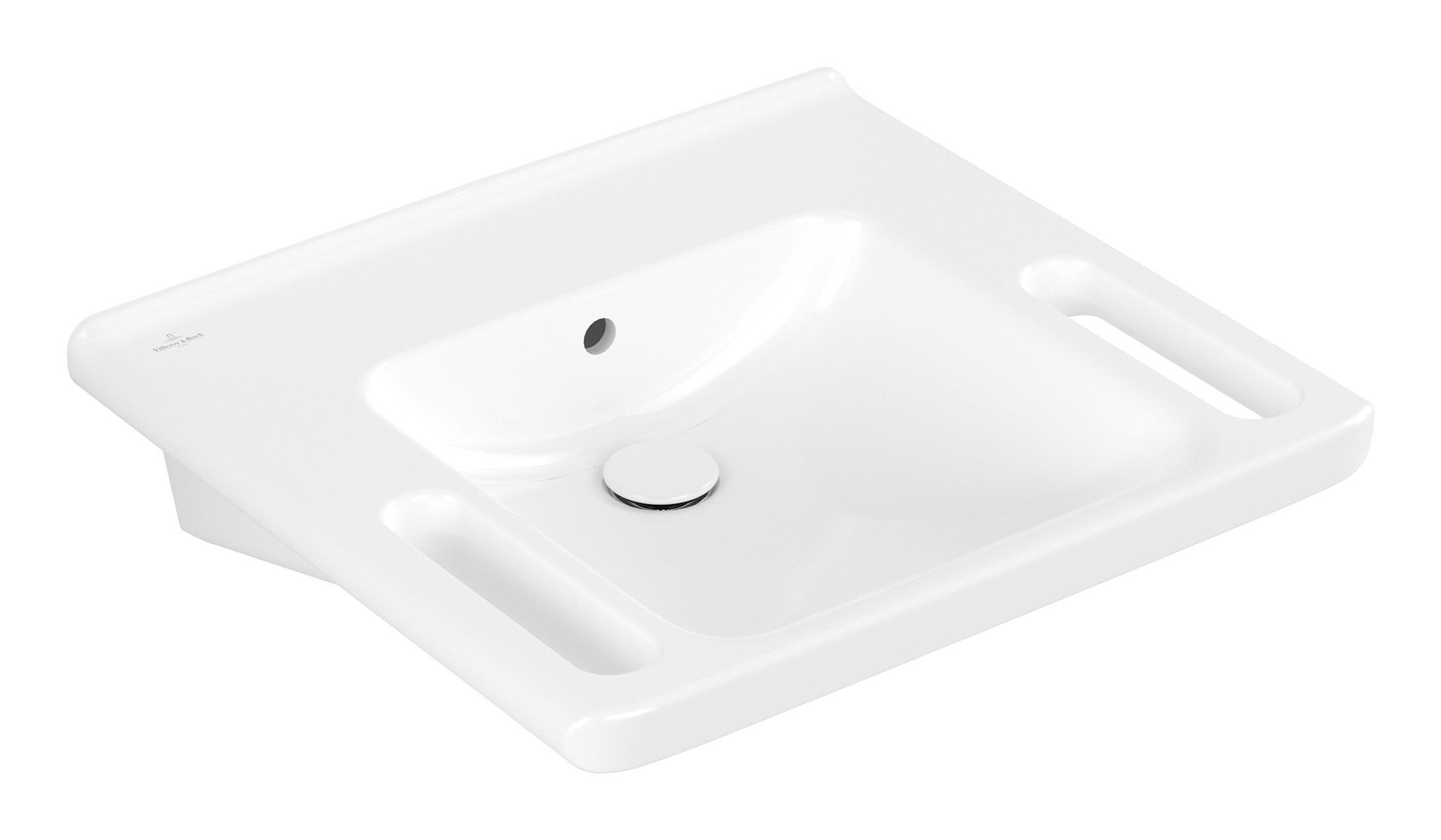 Thumbnail - Villeroy & Boch Waschbecken ViCare, ViCare mit Überlauf 600 x 550 x 180 mm - Weiß Alpin mit CeramicPlus