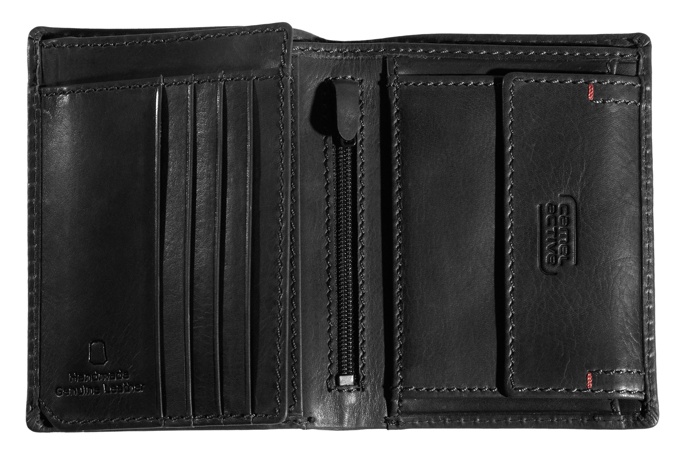 camel active Geldbörse Salamanca, Geldbeutel, Portemonnaie mit kontrastreichem Handstich-Detail