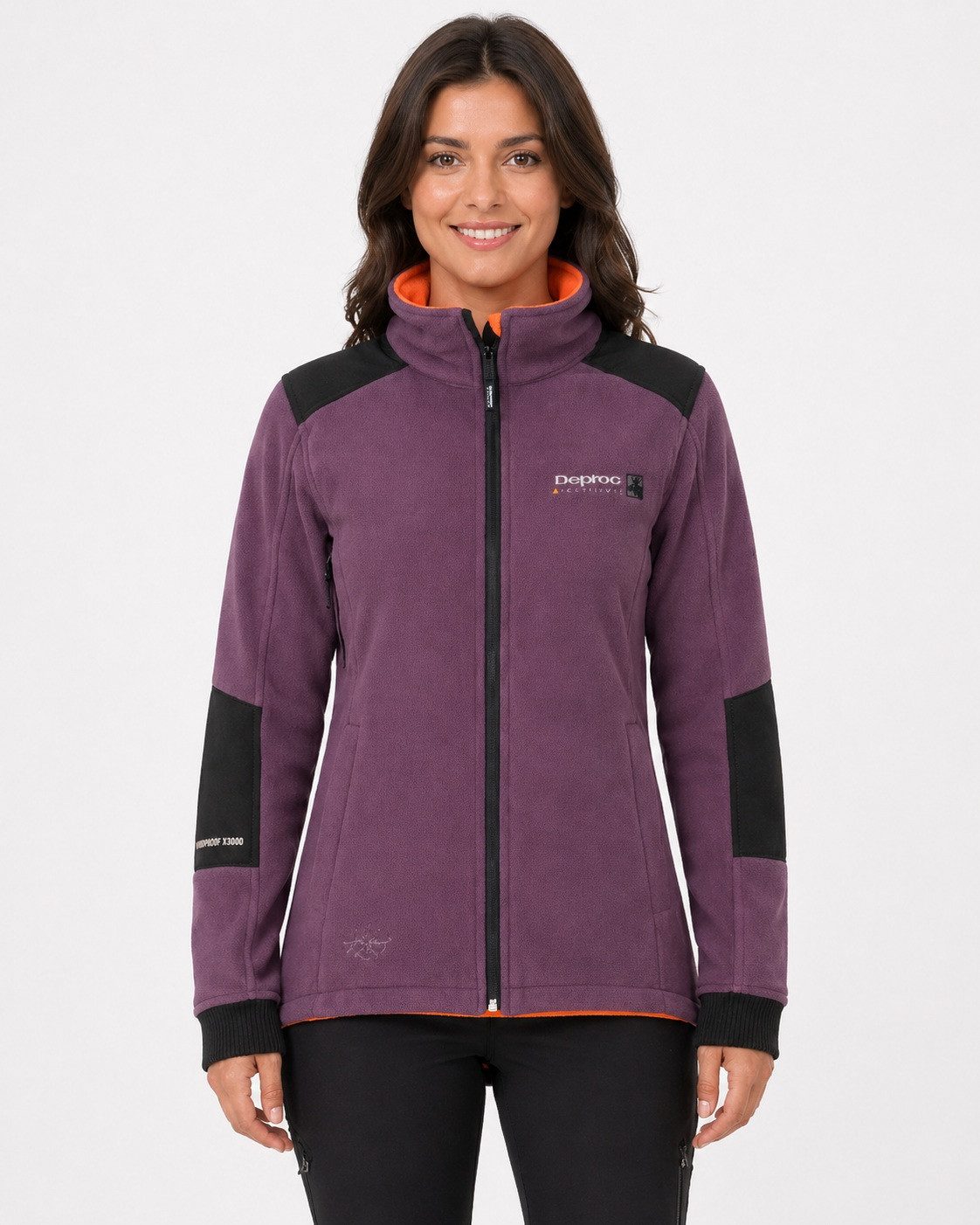 DEPROC Active Fleecejacke Funktionsjacke Canada Women D3-Tex-Membran, Schulter- und Ellenbogenverstärkung, Unterarmbelüftung
