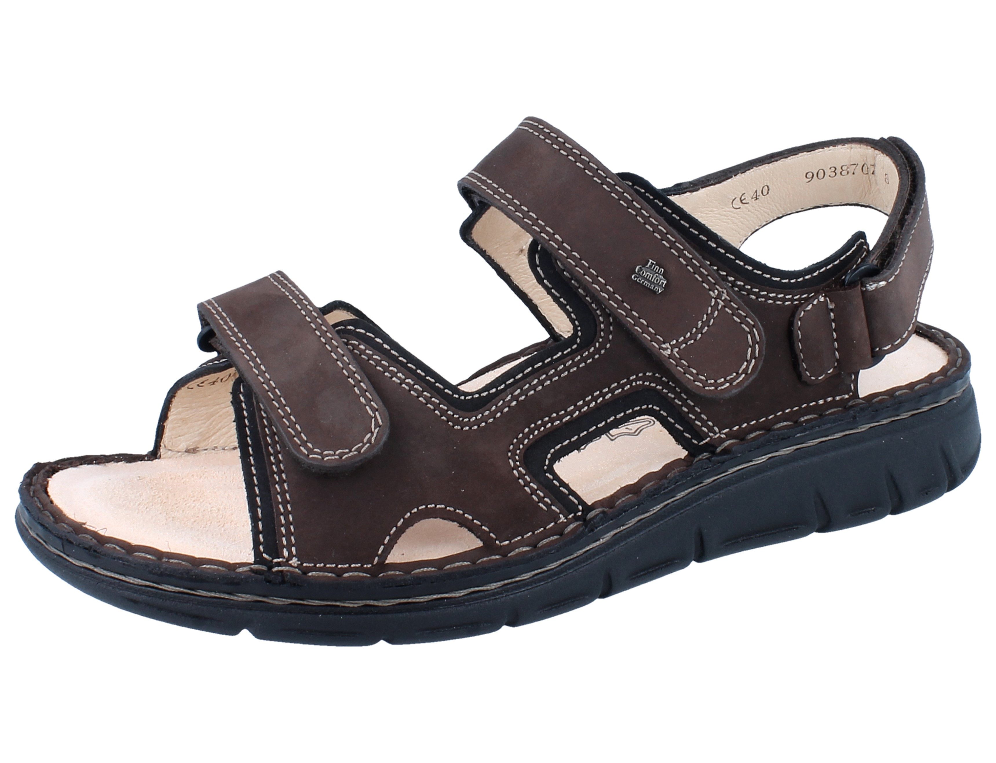 Finn Comfort FINN COMFORT Wanaka Soft Damen Herren Sandale braun Nubukleder - Sandale Wechselfußbett