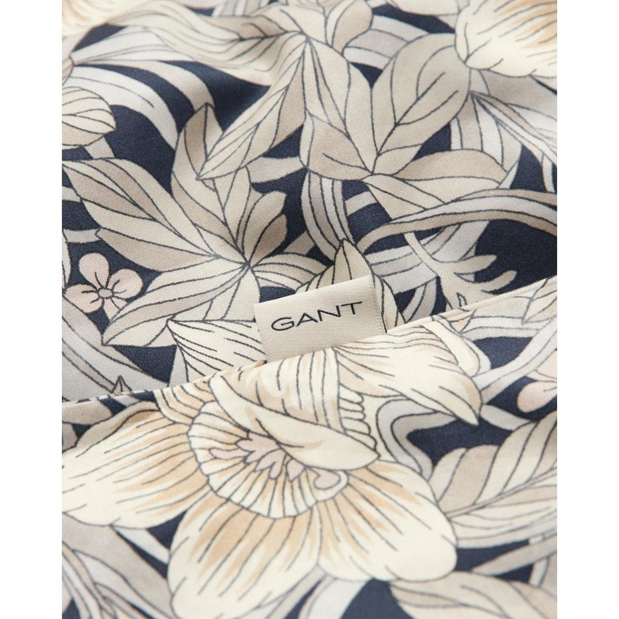 Gant Bettwäsche Gant Home Einzelbettbezug mit Reißverschluss Floral Sateen Blue