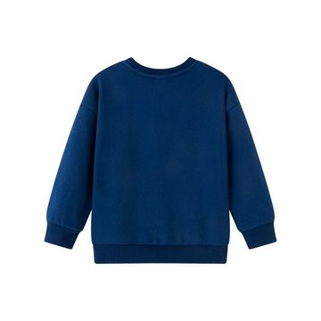 suebidou Sweater geplüschtes Sweatshirt mit witzigem Druck blau Pullover