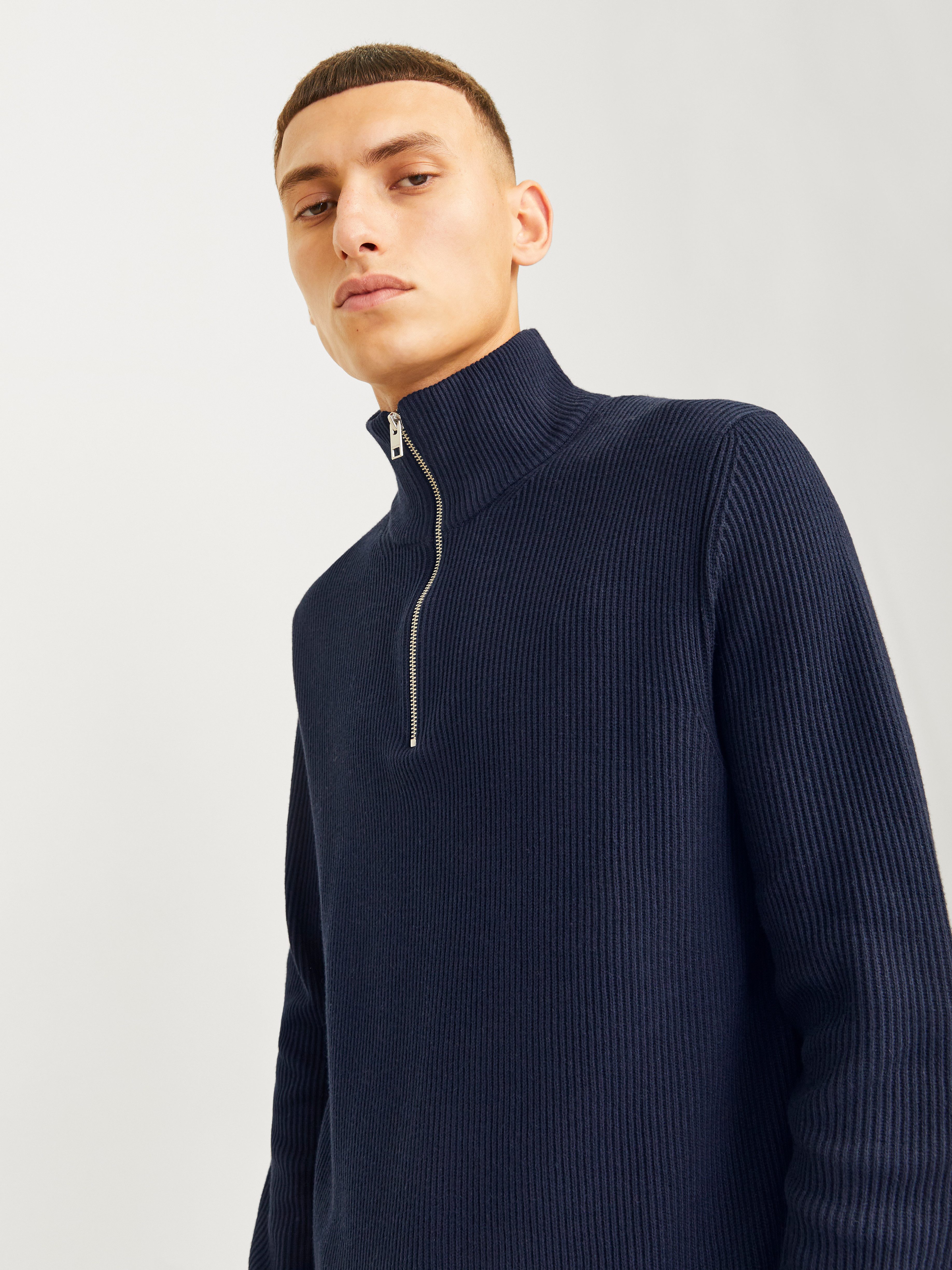 Jack & Jones Troyer JJEPERFECT KNIT HALF ZIP SN günstig online kaufen