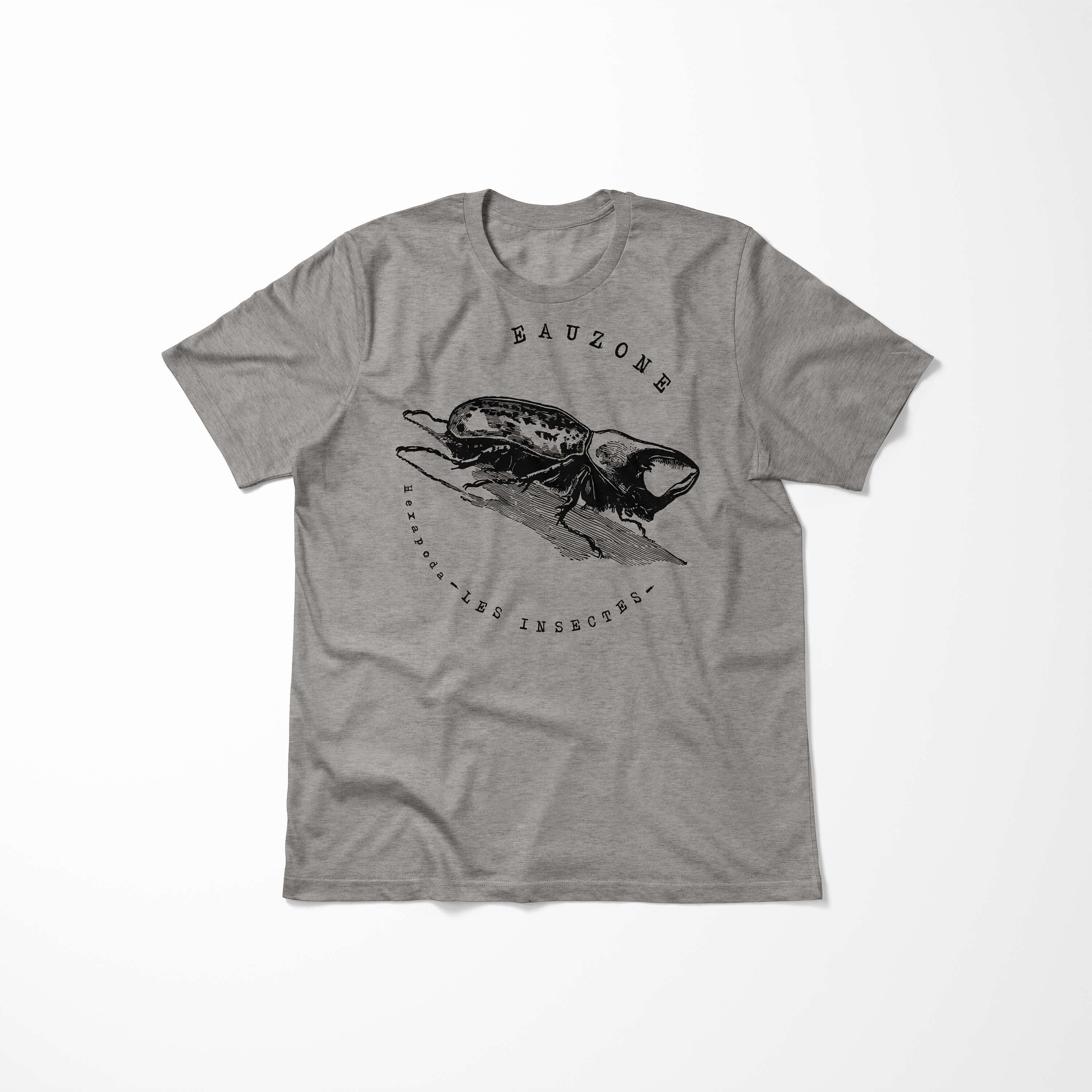 Art T-Shirt Hexapoda Beetle Rhinoceros T-Shirt Sinus Herren Ash