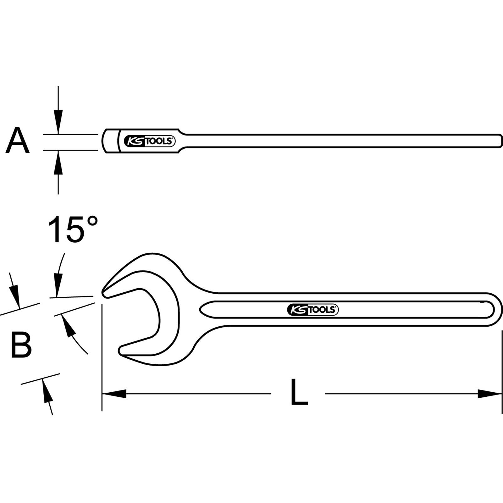 Thumbnail - KS Tools Maulschlüssel KS TOOLS Einmaul-Kraftschlüssel 42 mm - 517.0542