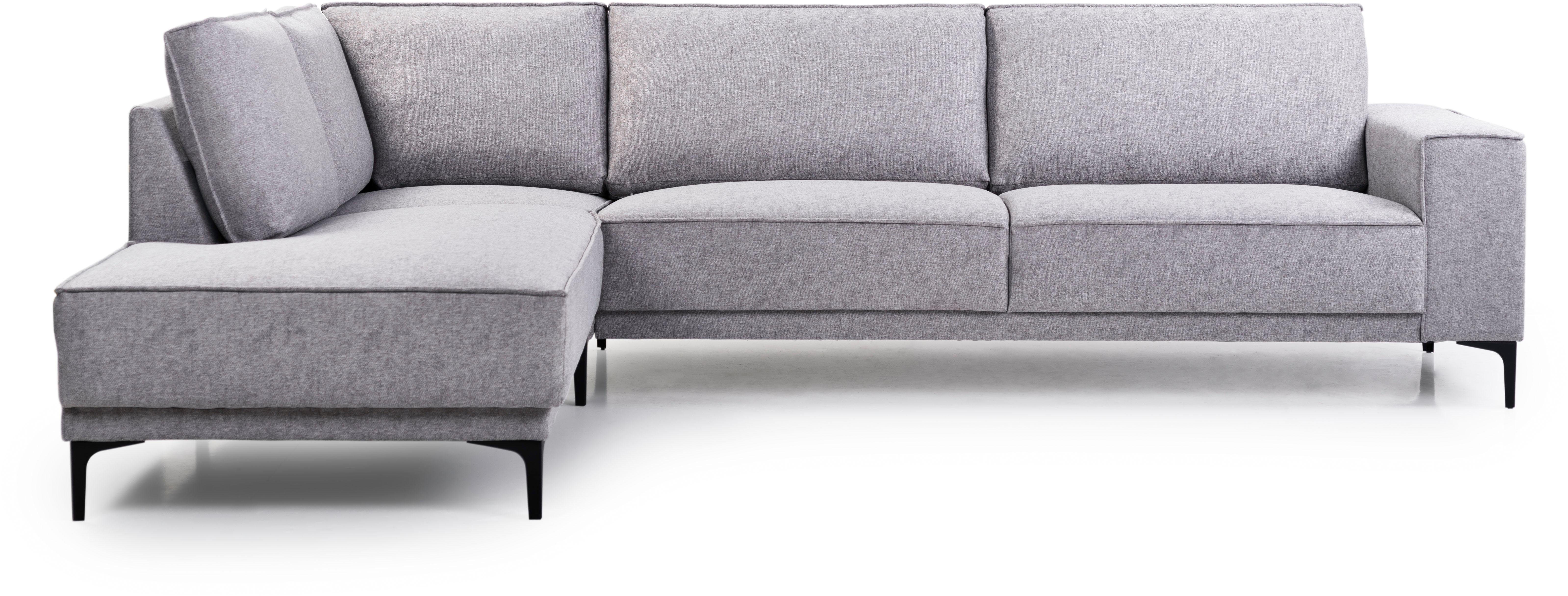 PLACES OF STYLE Ecksofa "Polsterecke Oland, Struktur, Flachgewebe, Luxus-Mi günstig online kaufen