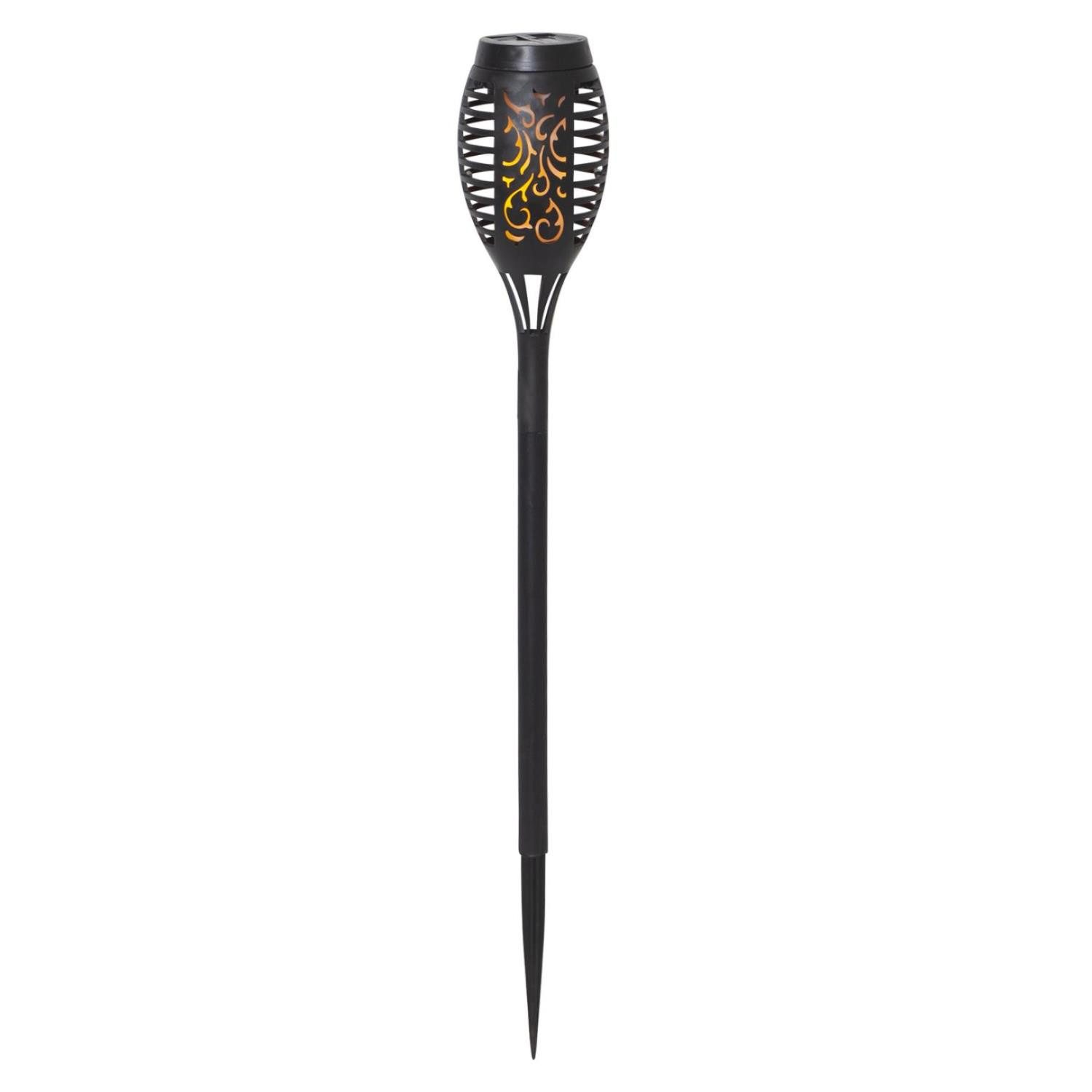 LED Gartenfackel LED Solar Fackel mit Feuereffekt H: 40cm Wegleuchte Solarleuchte 1St.