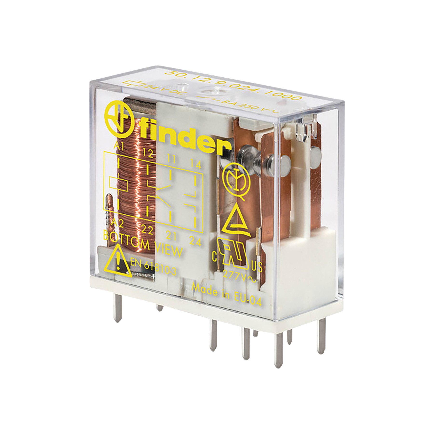finder Relais-Modul FINDER Printrelais, 2 Wechsler, 8 A, Spule 24 V DC 50.12.9.024.1000
