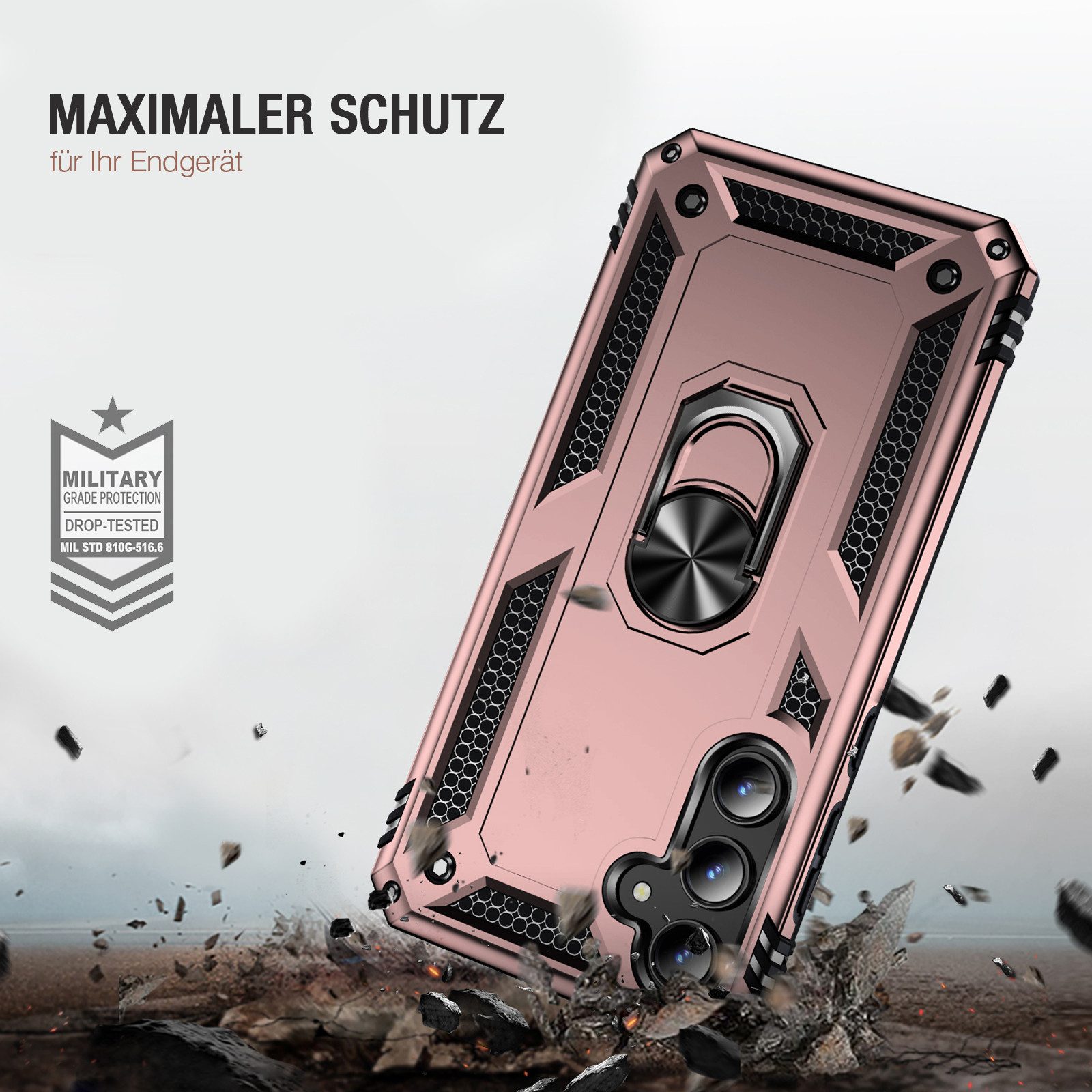 Tec-Expert Handyhülle Outdoor Cover Hülle für Samsung Galaxy A35 5G 6.6 Zoll, 6.6, Premium Hülle aus verstärktem Polycarbonat