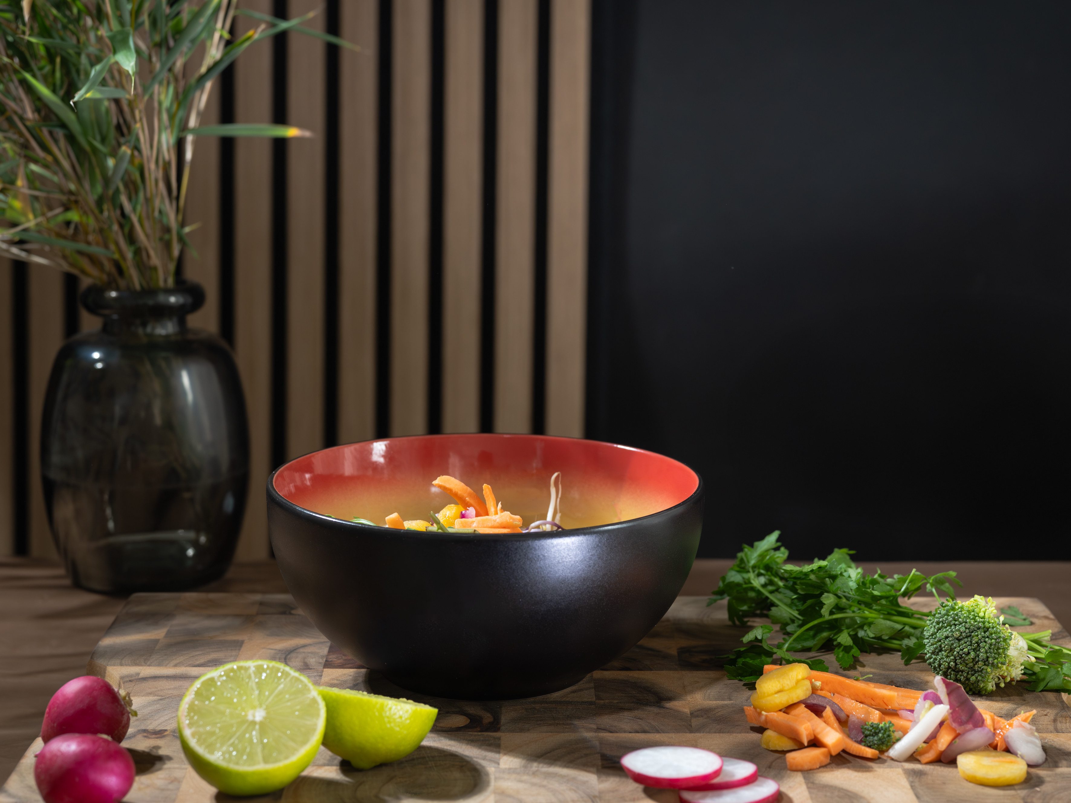 CreaTable Schüssel Hot, Buddha Bowl, 4-tlg., Steinzeug, (Set, 4-tlg), Moderne Coupeform, außergewöhnliches Design