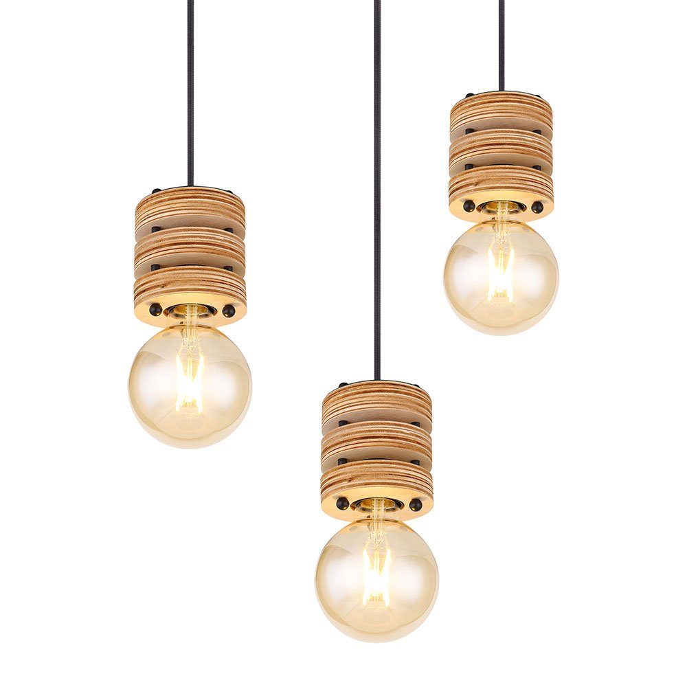 Holz nicht etc-shop inklusive, Leuchtmittel hängend Esstischlampe Pendelleuchte Esstisch Pendelleuchte,