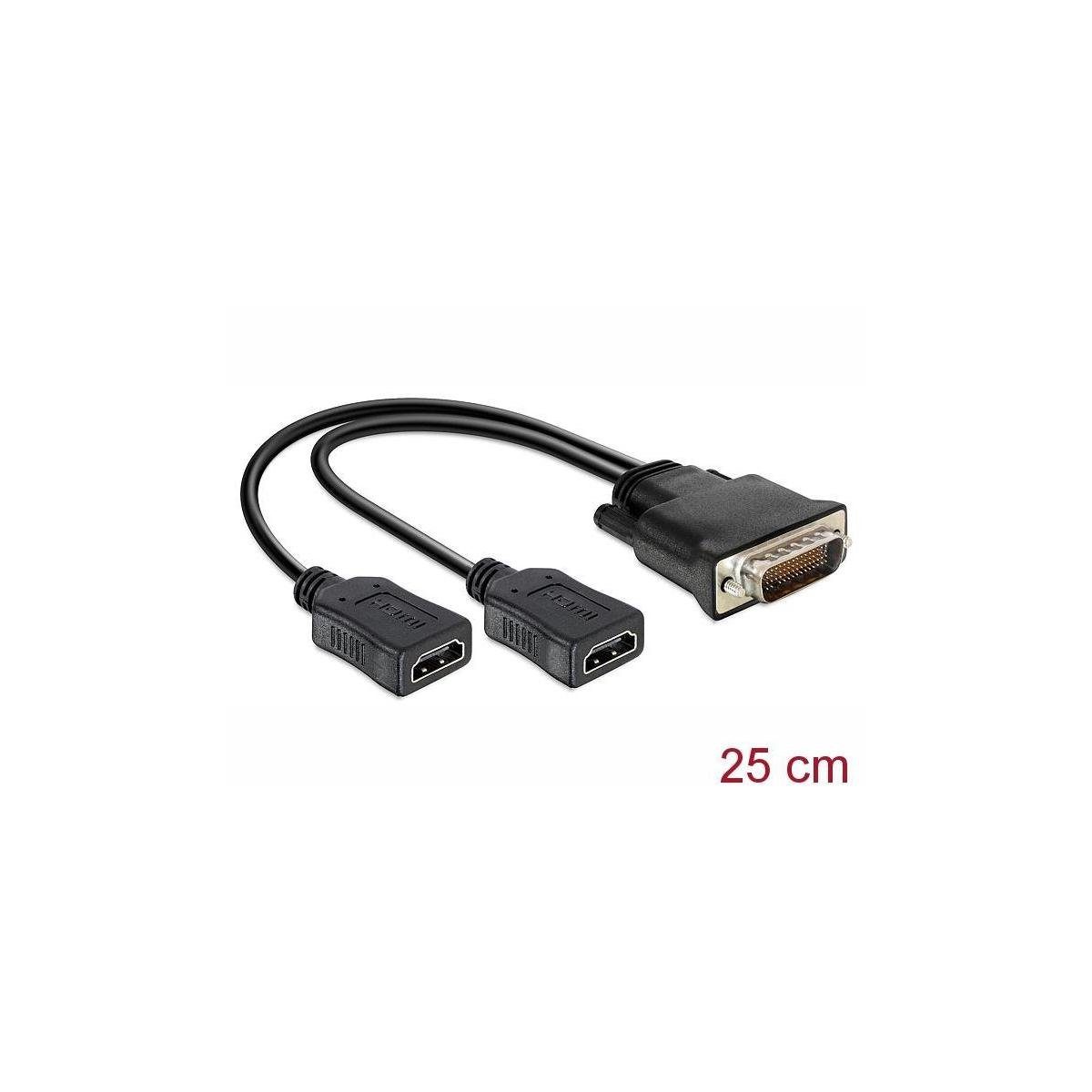 20cm Delock HDMI Buchse Adapter HDMI DMS-59 Computer-Kabel, 2 x > DMS-59, Stecker