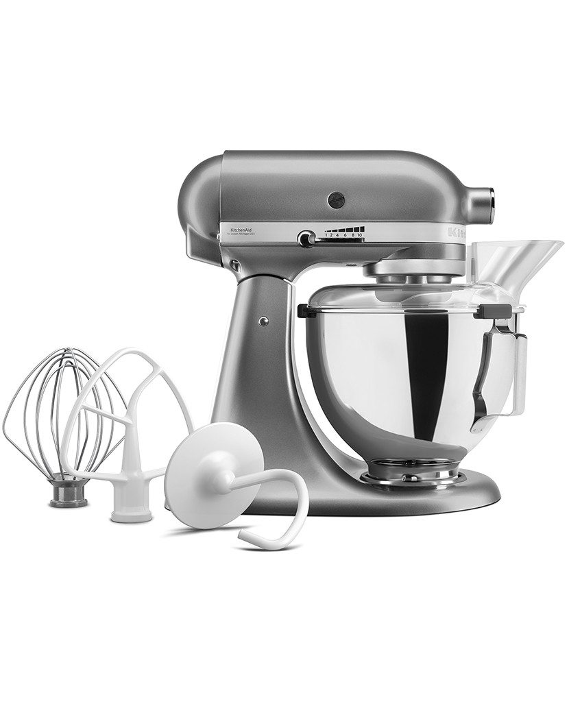 KitchenAid Küchenmaschine 5KSM95PSECU, 275 W, 4,3 l Schüssel, 4,3 l, Original-Planetenrührwerk, Zubehör