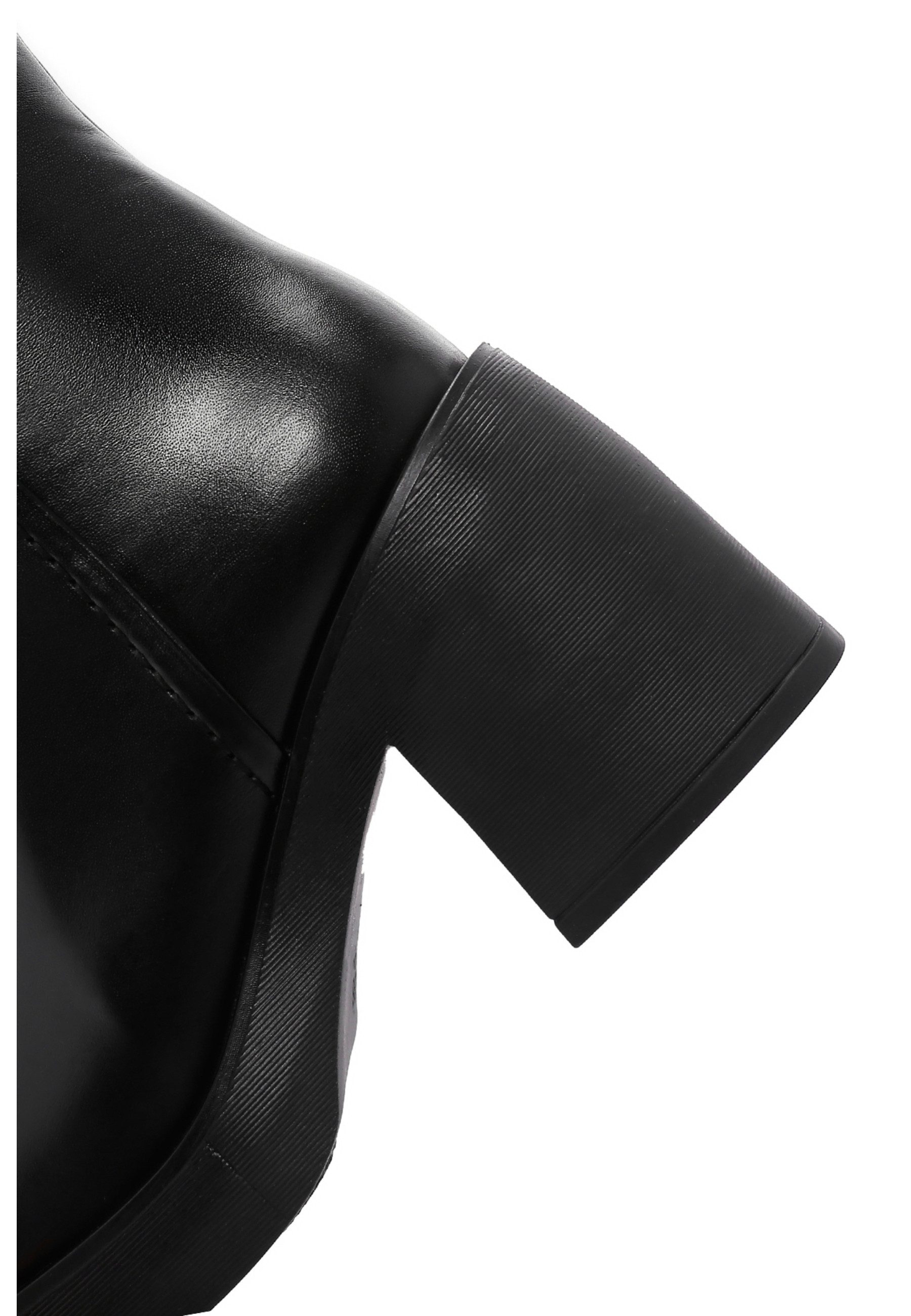 Derimod Absatzstiefel aus Leder Bootsschuh Reißverschluss, Textilfutter, Thermosohle, Absatz 7,5 cm