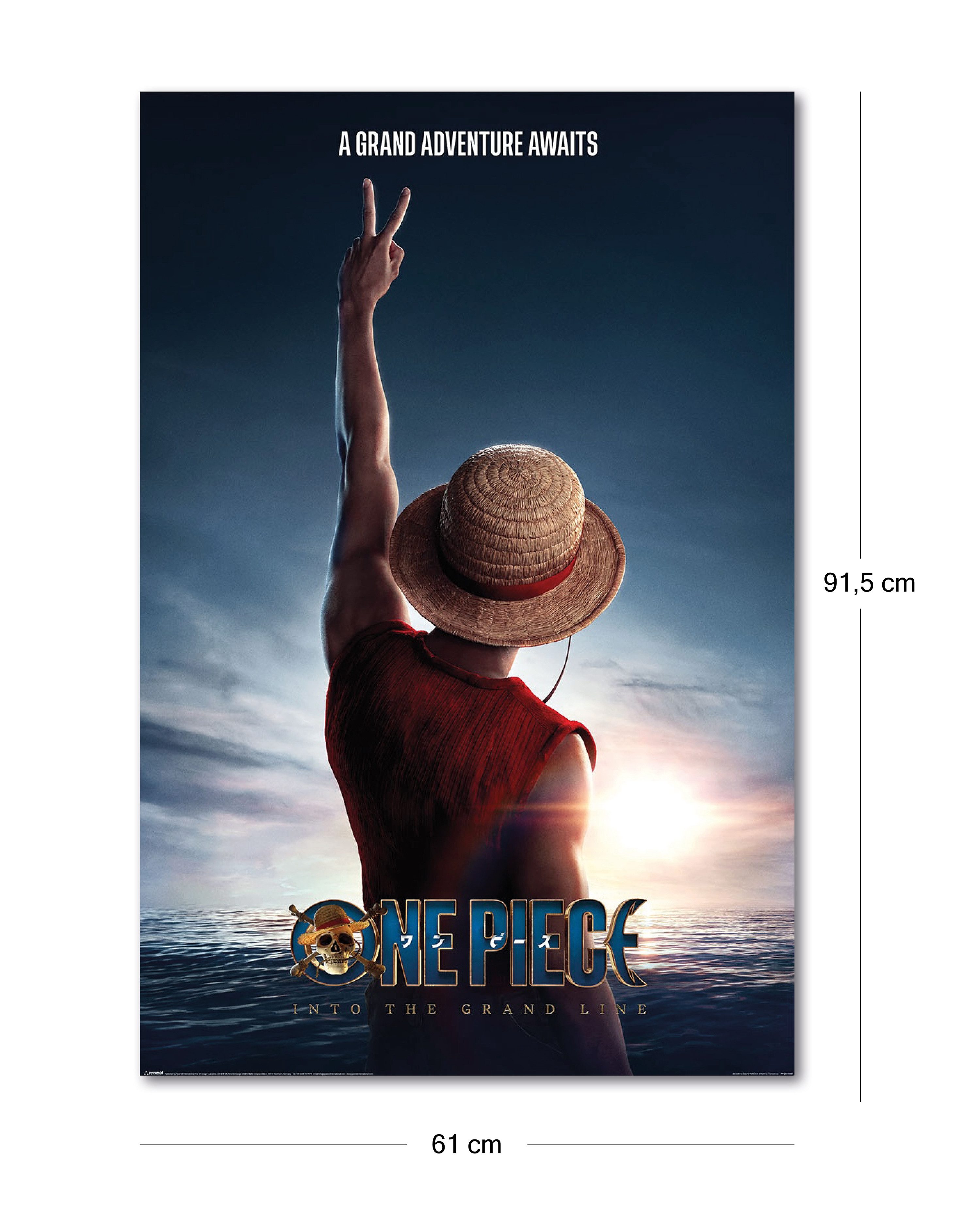 PYRAMID Poster One Piece Poster Luffy Into The Gand Line 61 x 91,5 cm