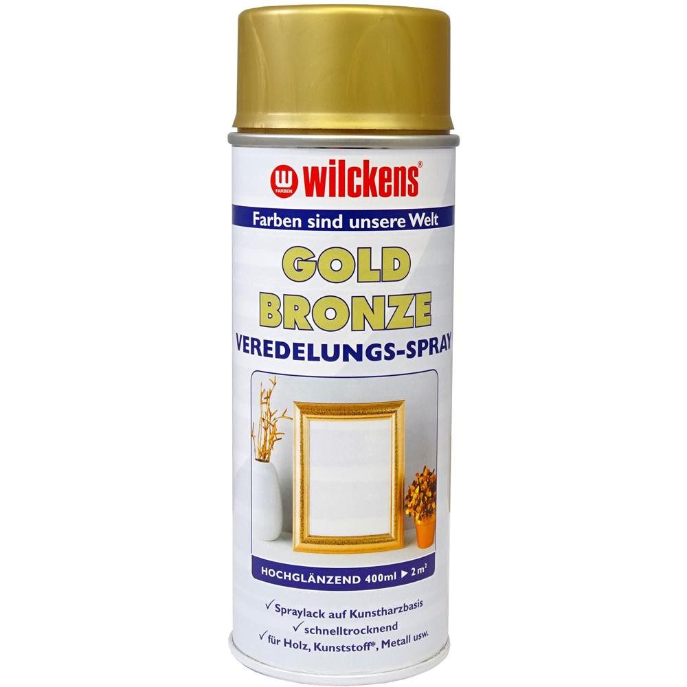 Wilckens Farben Sprühlack Goldbronze Veredelungs-Spray 400ml Spraylack Lack, hohe Deck- & Füllkraft