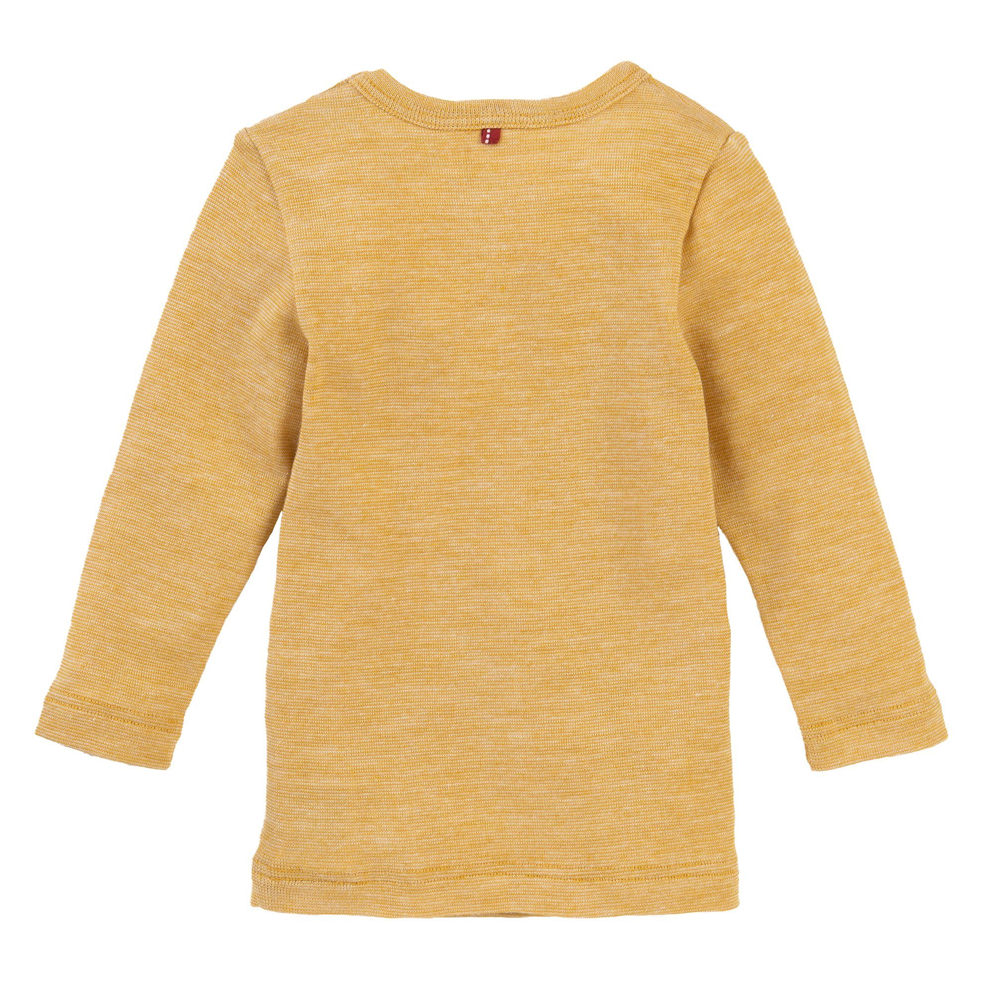 People Wear Organic Langarmshirt für Babys, Baumwolle-Wolle-Seide Langarm-Shirt, uni meliert Bio Baumwolle, Bio Wolle