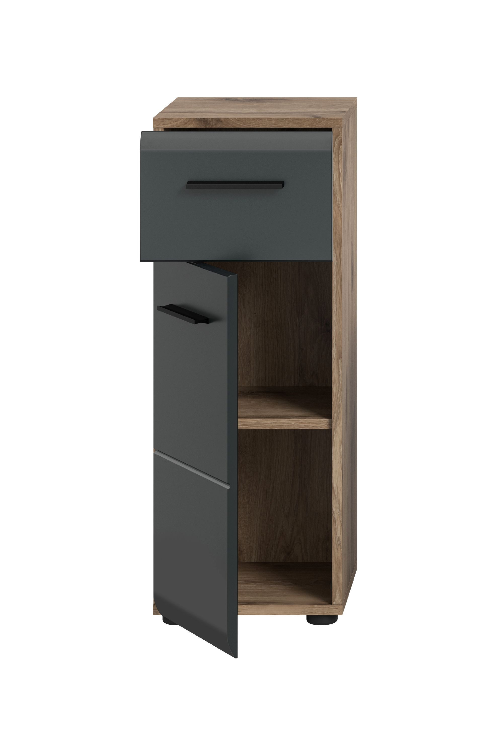 xonox.home Stauraumschrank Nox Oak Nachbildung Melamin beschichtet modern 30x80x30 cm