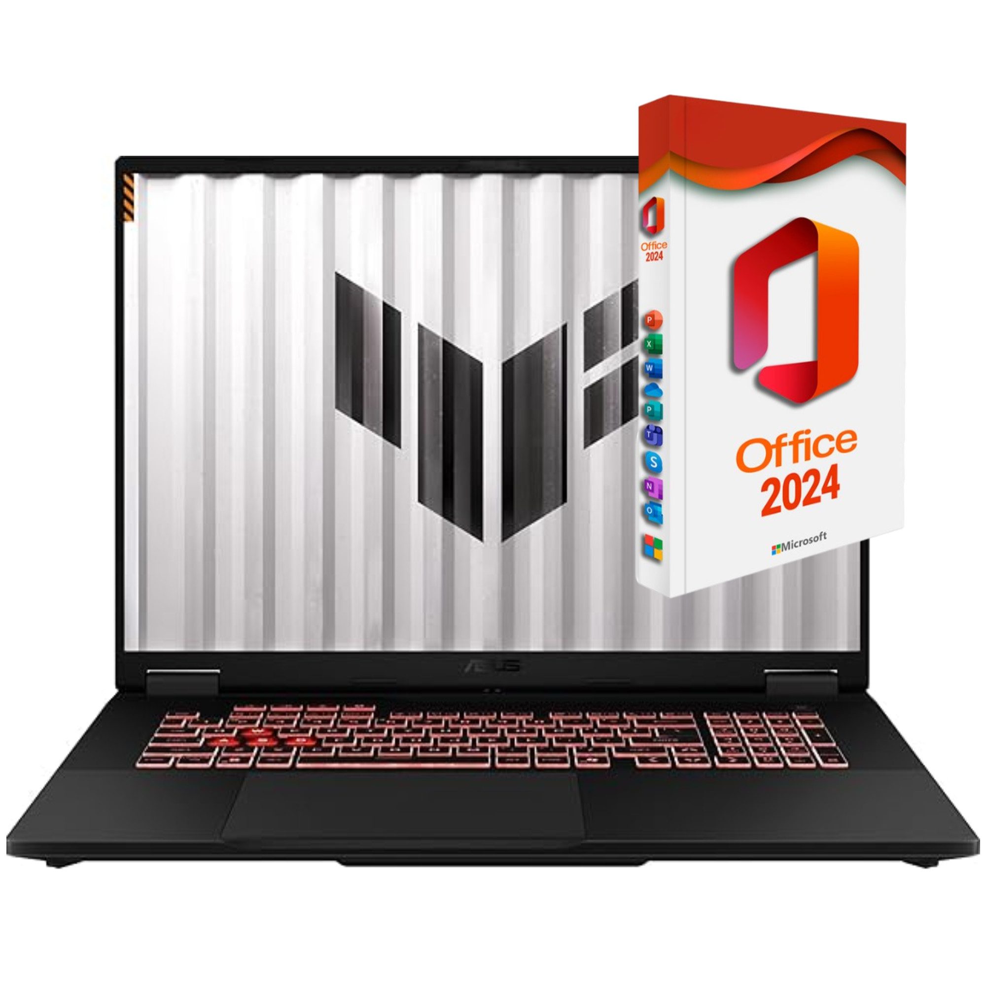 Asus TUF Gaming 18"WUXGA, RTX 5060, Windows 11 Pro inkl. MS Office 2024 Pro Gaming-Notebook (45,7 cm/18 Zoll, AMD AMD Ryzen 7 260 260, Nvidia GeForce RTX 5060, 16 GB, 0 GB HDD, 512 GB SSD, Windows 11 Pro 64Bit + MS Office 2024, Beleuchtete Tastatur)