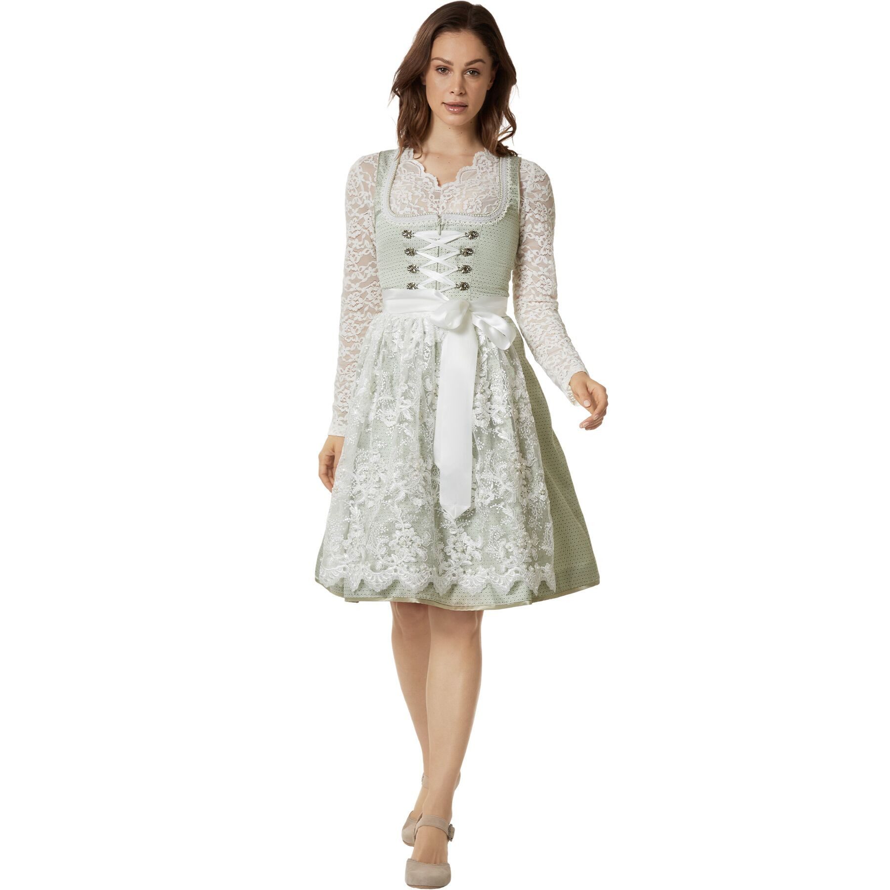 dressforfun Dirndl hochwertiges & elegantes Trachtenkleid Klara Minze (Prem günstig online kaufen