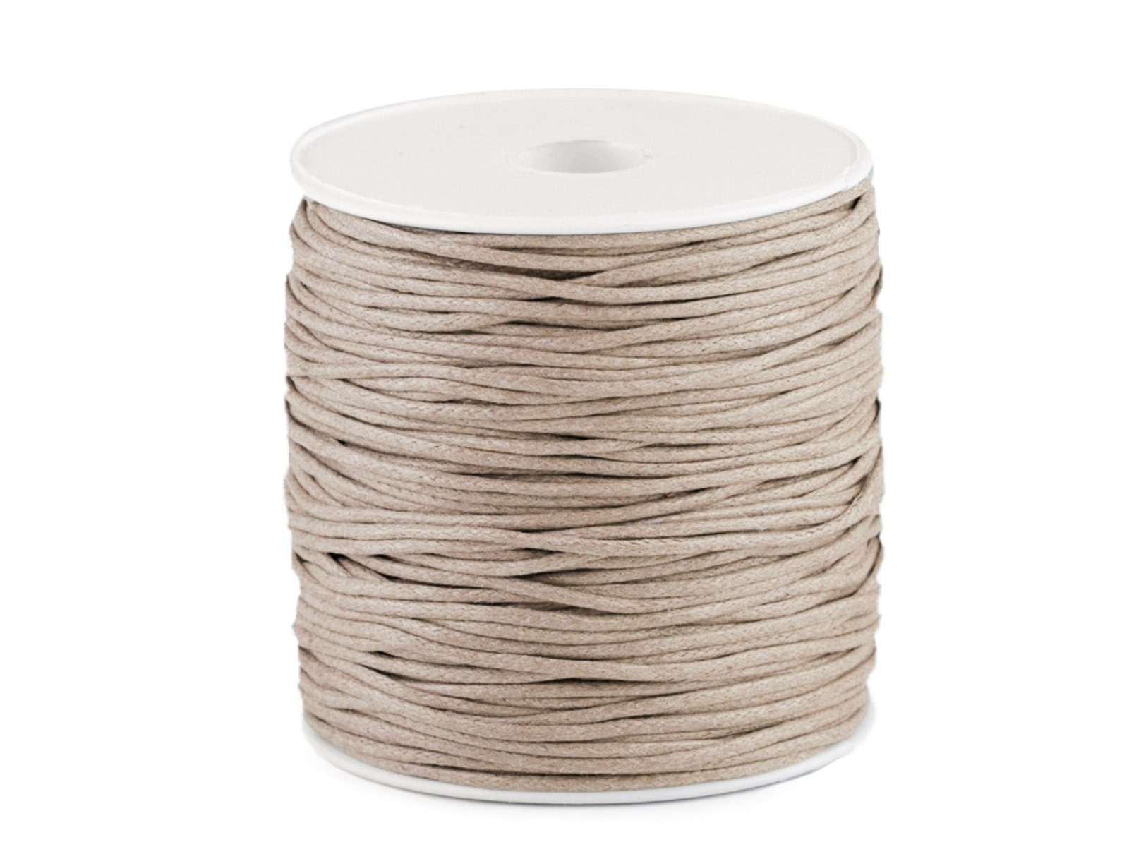 maDDma 85-100m Gewachste Baumwollschnur 1,5-2mm Seil (Wickel auf Spule), naturweiß