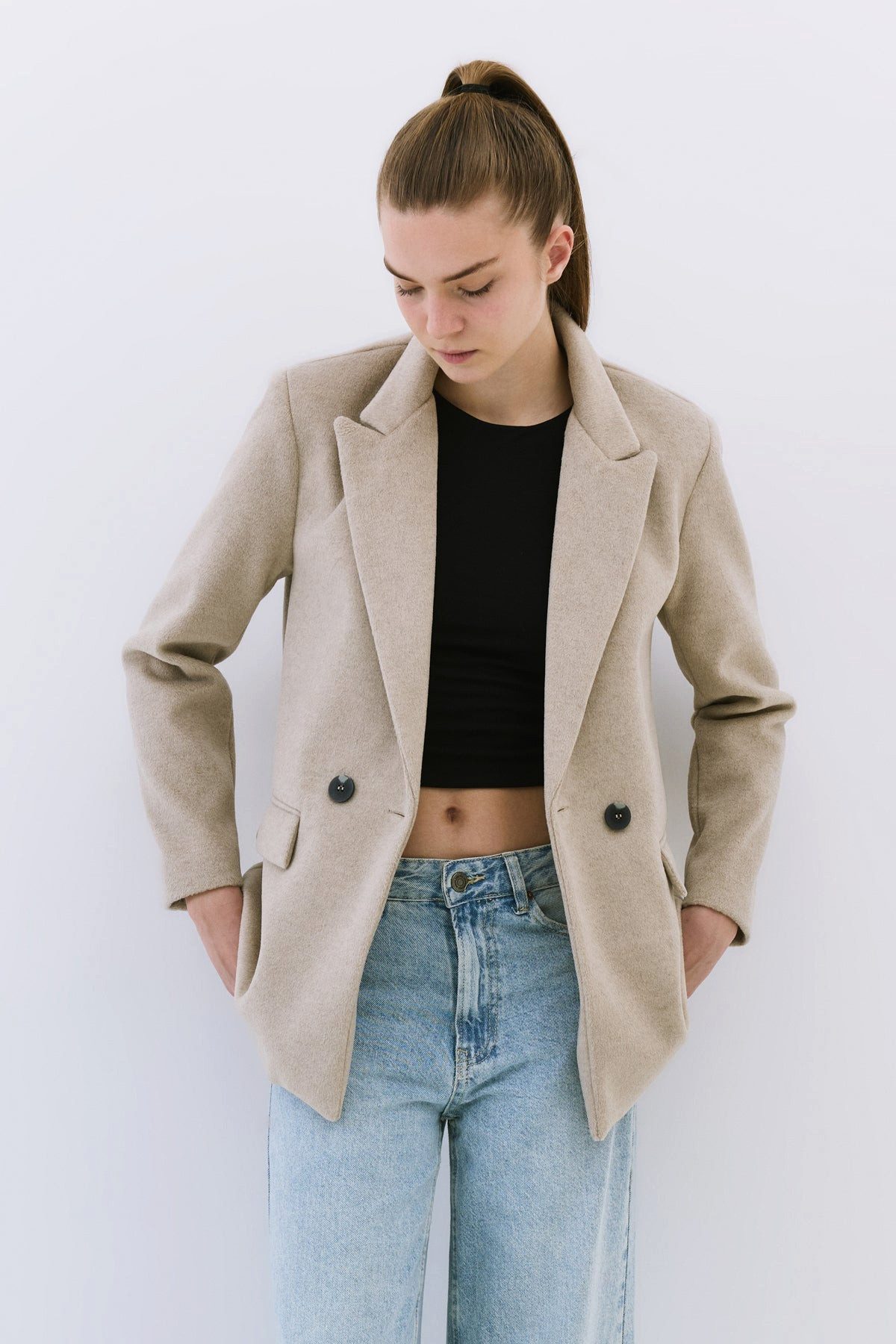 No Matter What Jeansjacke Blazerjacke mit weicher Textur von No Matter What