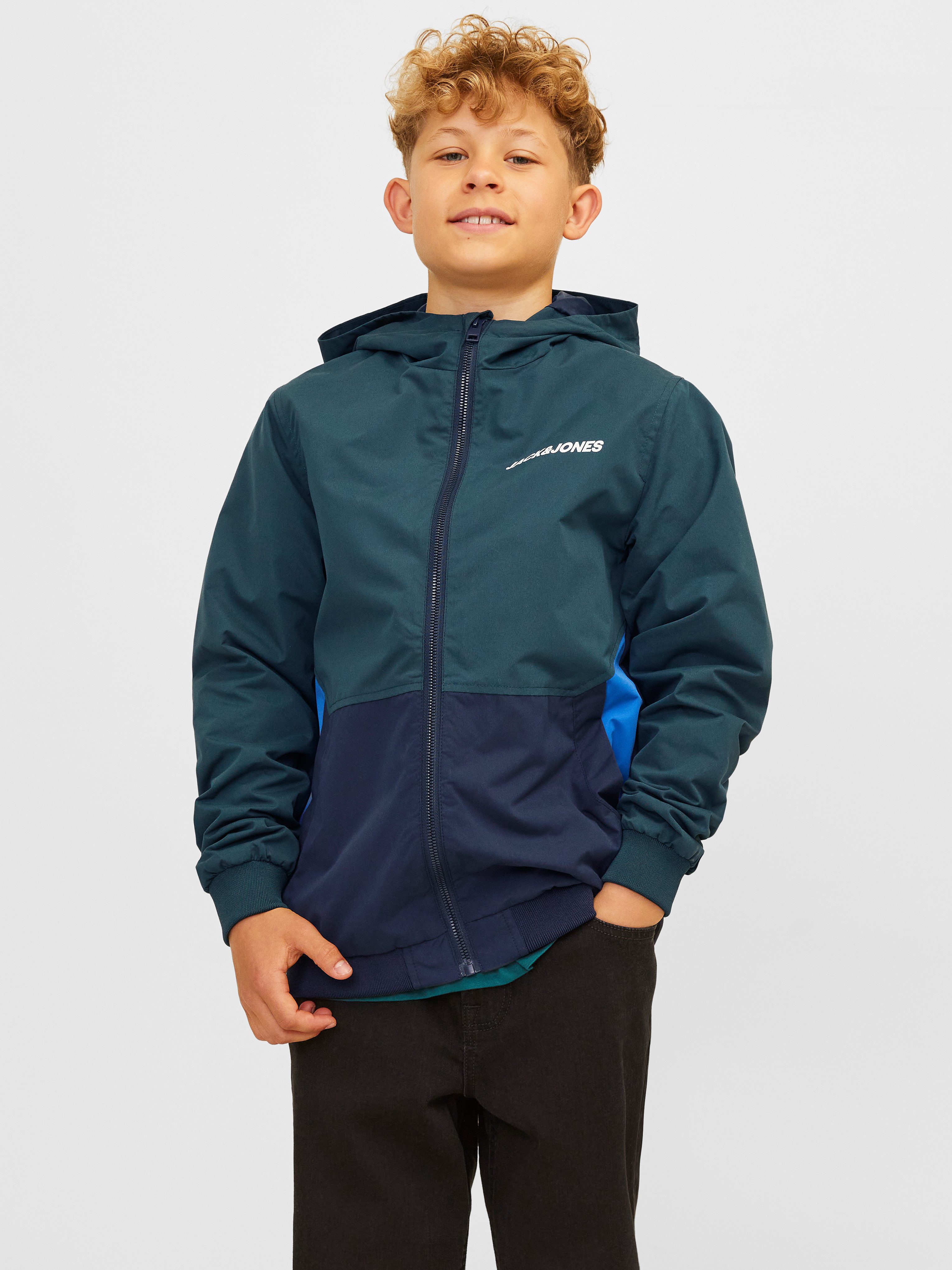 Jack & Jones Junior Outdoorjacke JJERUSH wasserabweisend, mit Kapuze, mattes Finish Polyester, regular fit