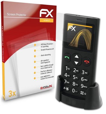 atFoliX Schutzfolie für tiptel Ergophone 6260, (3 Folien), Entspiegelnd und stoßdämpfend