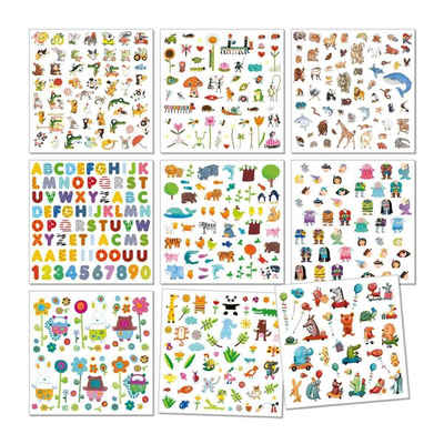 DJECO Stickerbuch Stickerbögen: 1000 Sticker für die Kleine