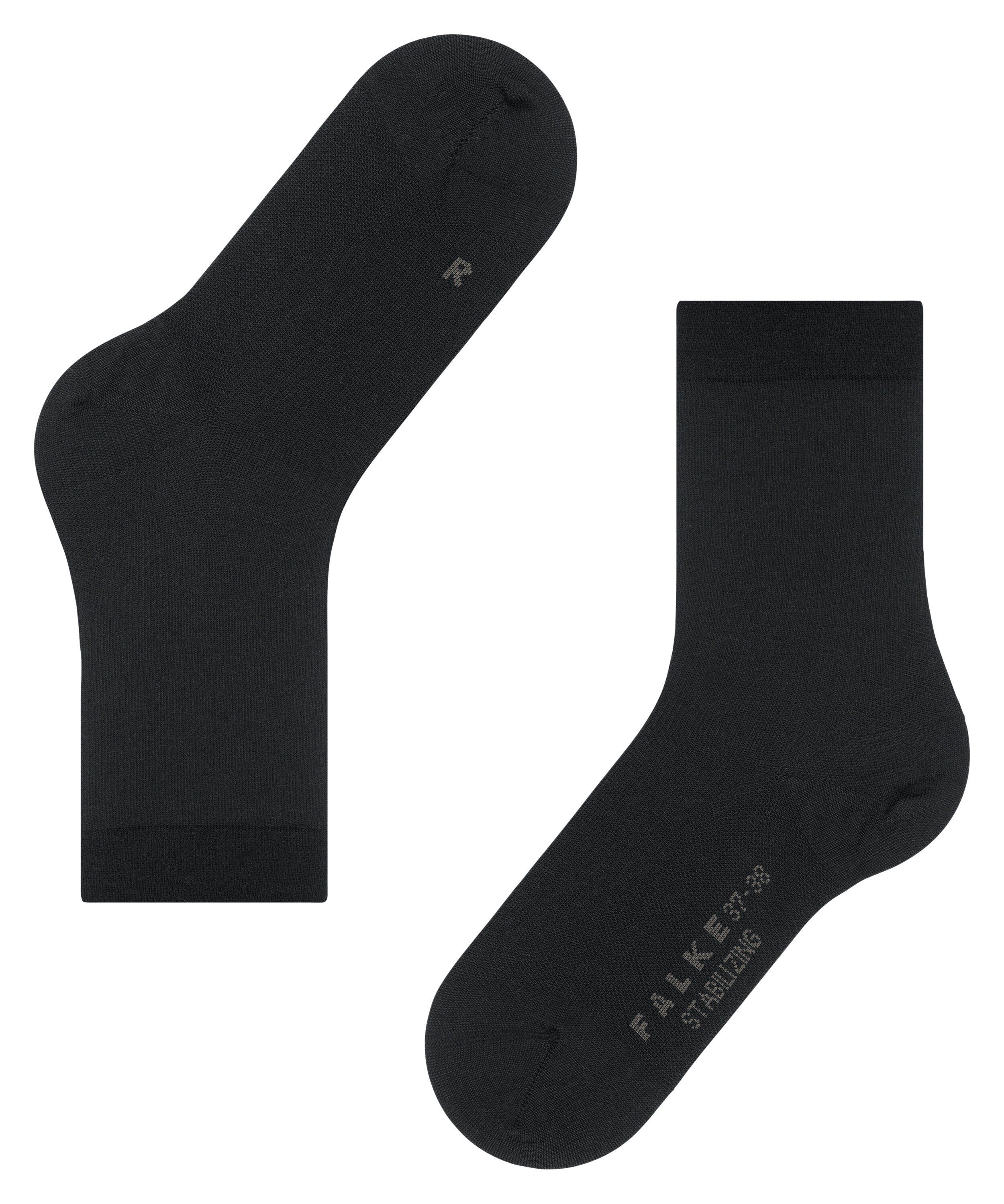 black Everyday Stabilizing Wool Socken FALKE (1-Paar) (3000)