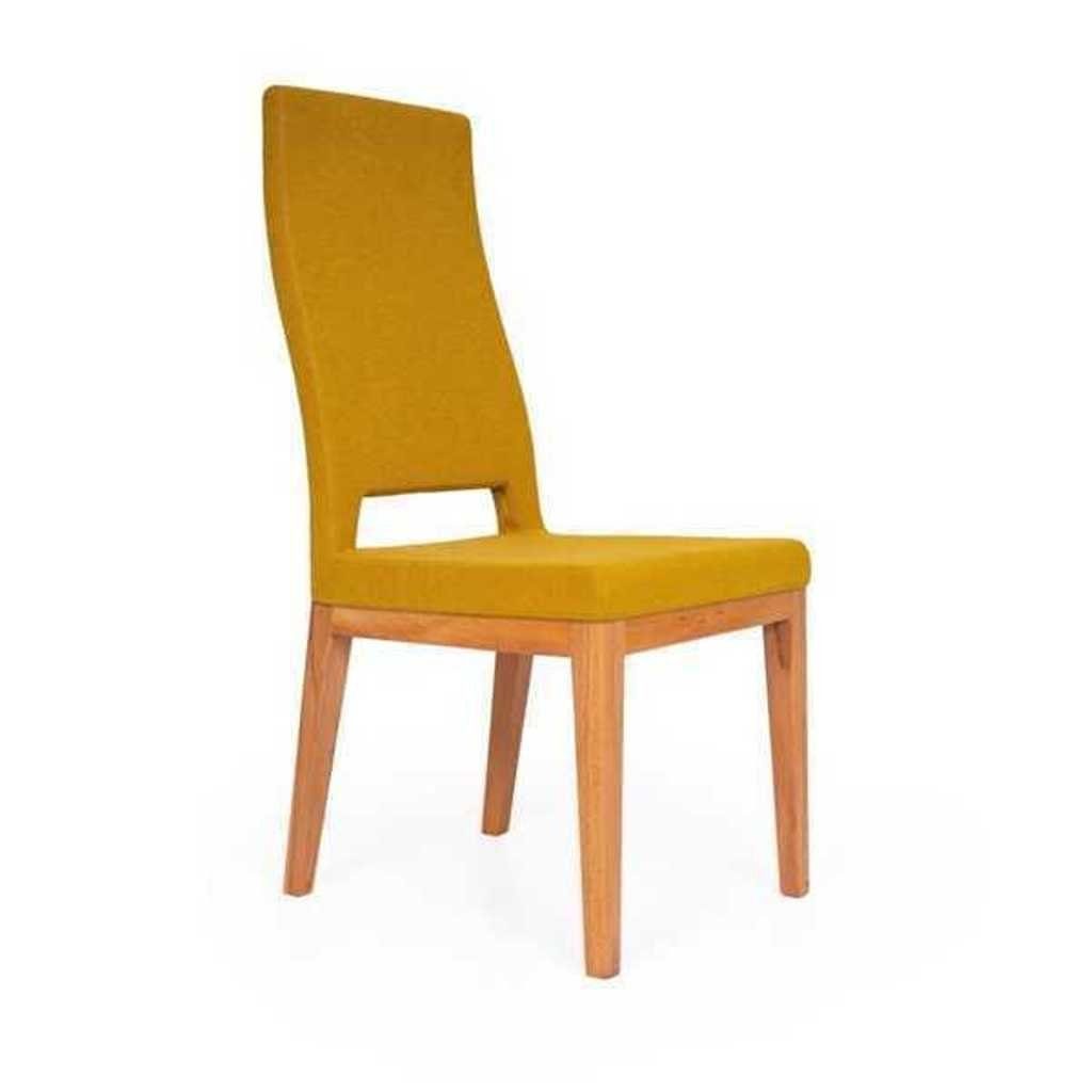 in Europa Made Esszimmerstuhl (1 Einsitzer Gelber Moderne Stühle Stuhl Wohnzimmer St), Esszimmerstuhl JVmoebel