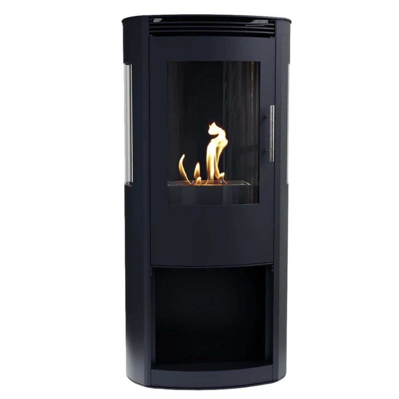 ScandiFlames Kaminofen Lincoln Ethanolkamin weiß oder schwarz, 1,9 kW, Bio-Ethanol, Standkamin