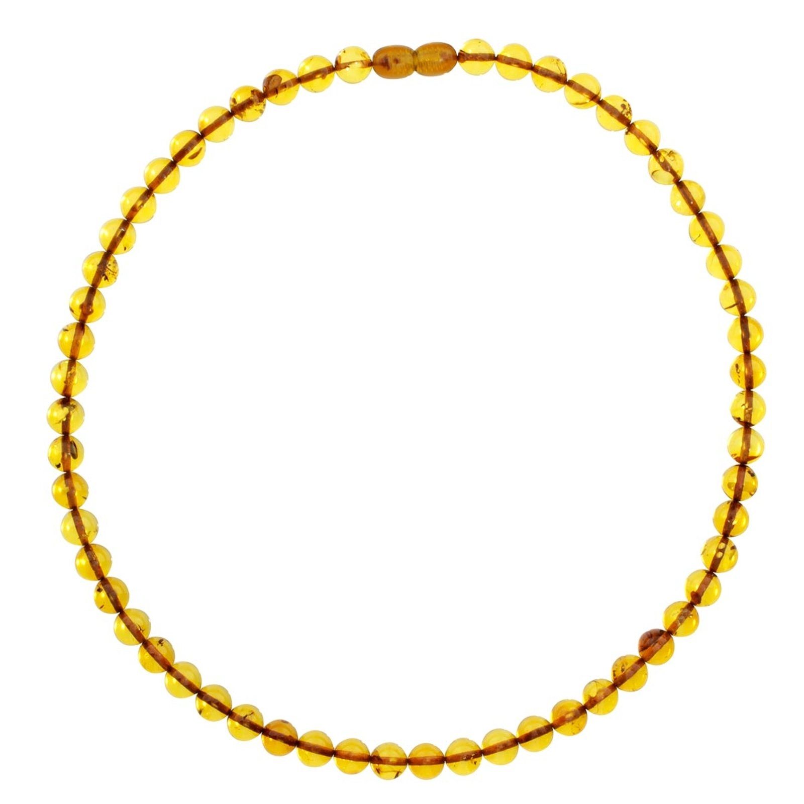 Valentinstagsgeschenk OSTSEE-SCHMUCK Kette ohne Anhänger - Kugel 8 mm - Bernstein -, (1-tlg), braun