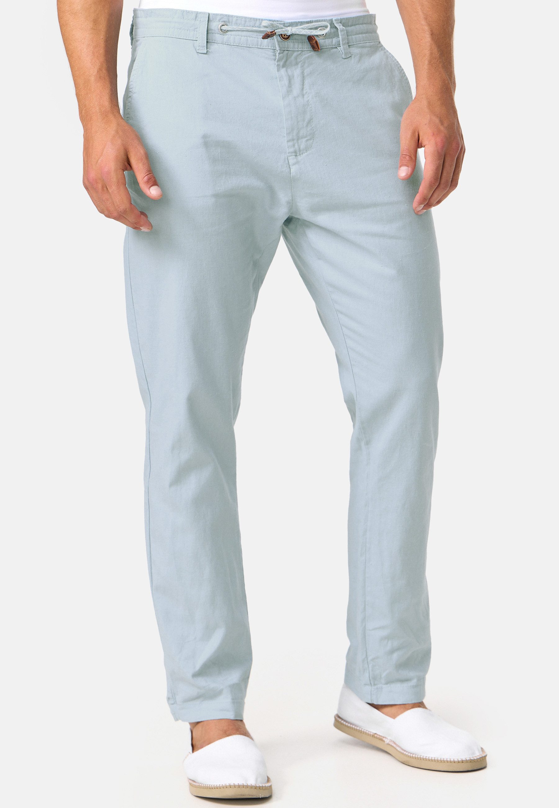 INDICODE Leinenhose Herren Veneto Sommerhose Leinen Herrenhose leichte Sommerhose mit Kordelzug – Bild 4 von 5