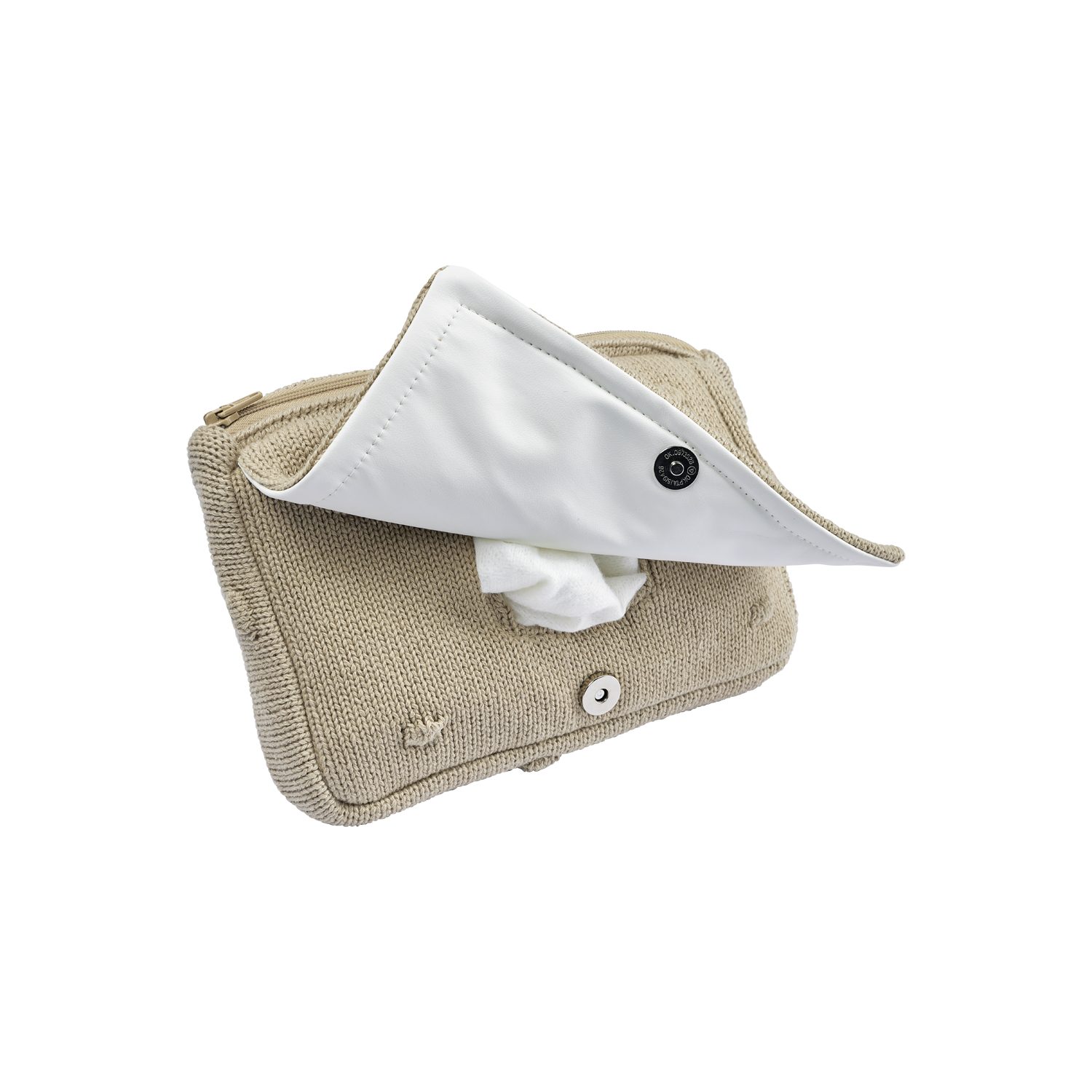 Meyco Baby Feuchttücherbox Mini Knots Sand (100% Baumwolle, 1 St), One size