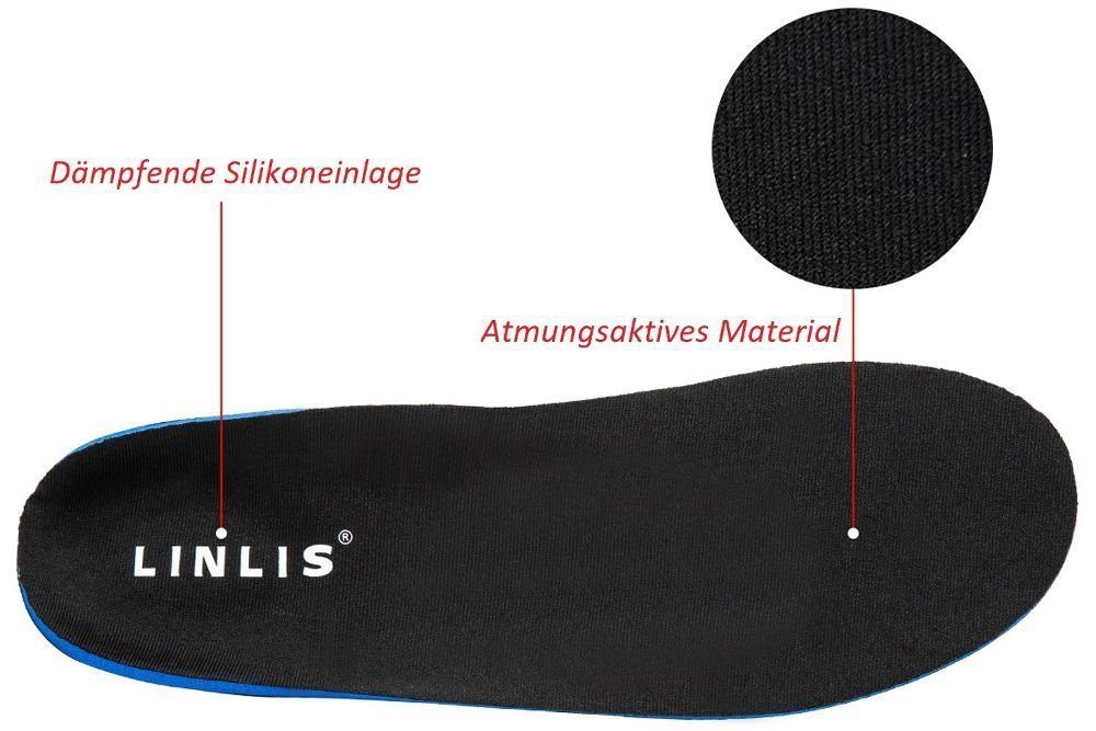LINLIS orthopädische Schuheinlagen Orthopädische Schuheinlagen von Podologen entworfen und empfohlen (1 paar Orthopädische Einlegesohlen, 2-tlg., 1 paar), INTEGRIERTE UNTERSTÜTZUNG DES FUßGEWÖLBES, Dämpfende Silikoneinlagen