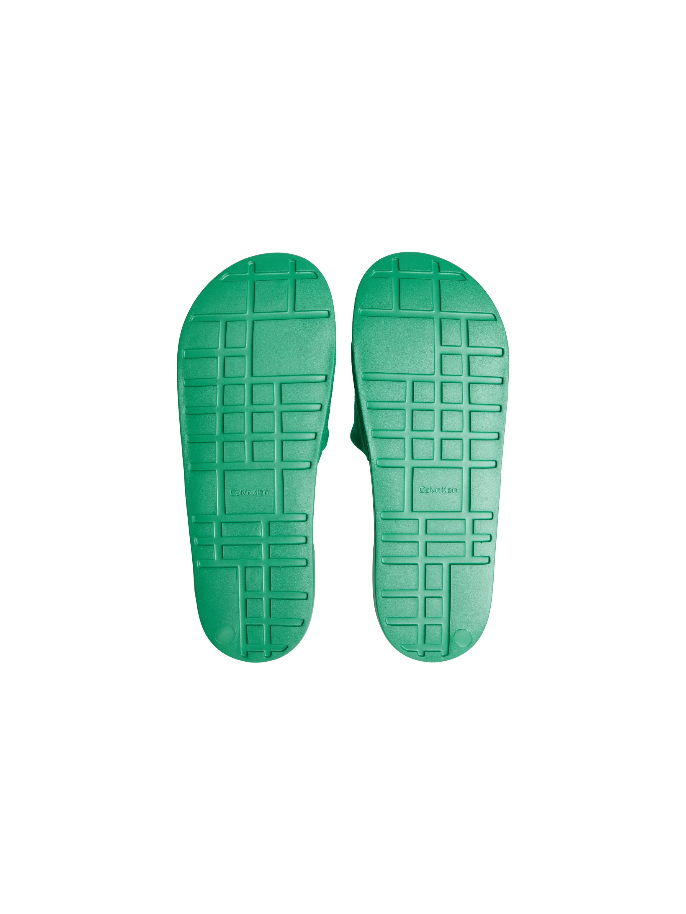Calvin Klein Jeans ESS SLIDE CV Pantolette Badeschuh, Flat, Poolslides mit Logoschriftzug