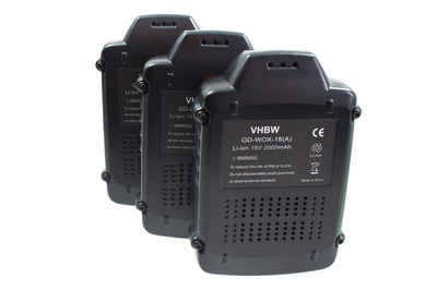 vhbw kompatibel mit Worx WX800.9, WX800.9 MAX, WX693.9, WX800, WX693 Akku Li-Ion 2000 mAh (18 V)