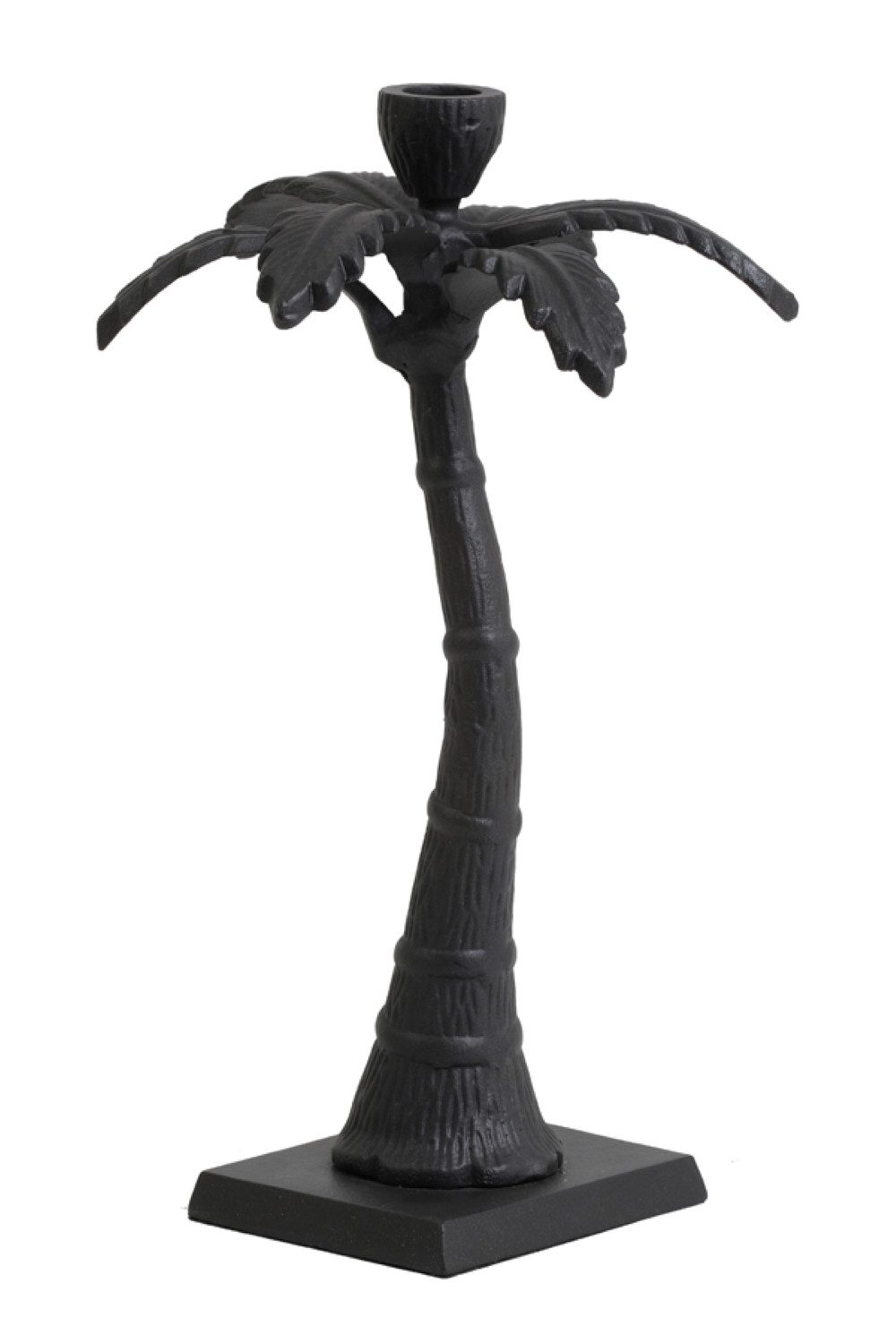 Dirk Davids Leuchten GmbH Kerzenständer Kerzenständer Palme 32 cm Matt Schwarz Kerzenhalter Kerzenleuchter