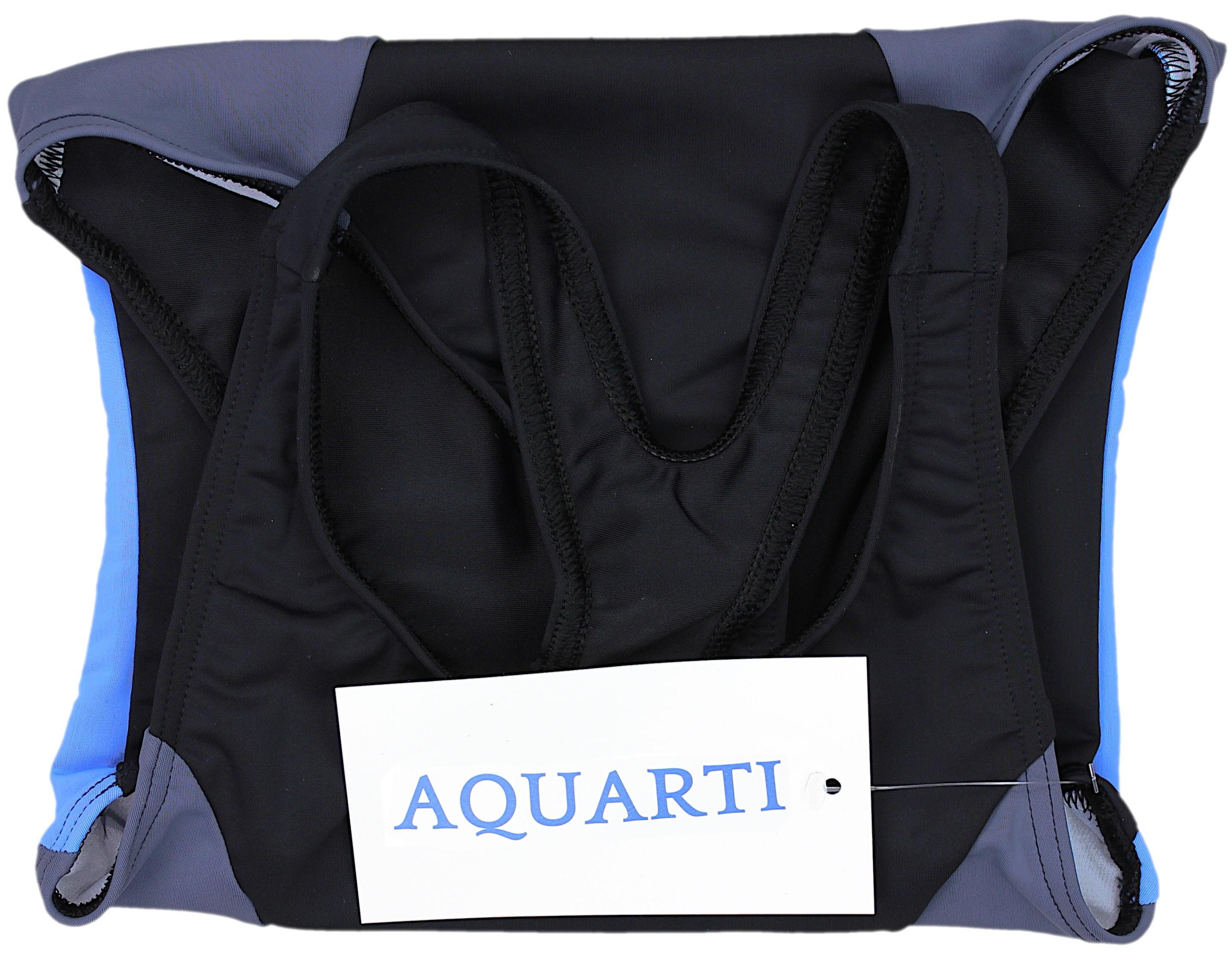 Aquarti Badeanzug / S-1218 Mädchen Ringerrücken Aquarti Grau mit Badeanzug / Schwarz G Blau