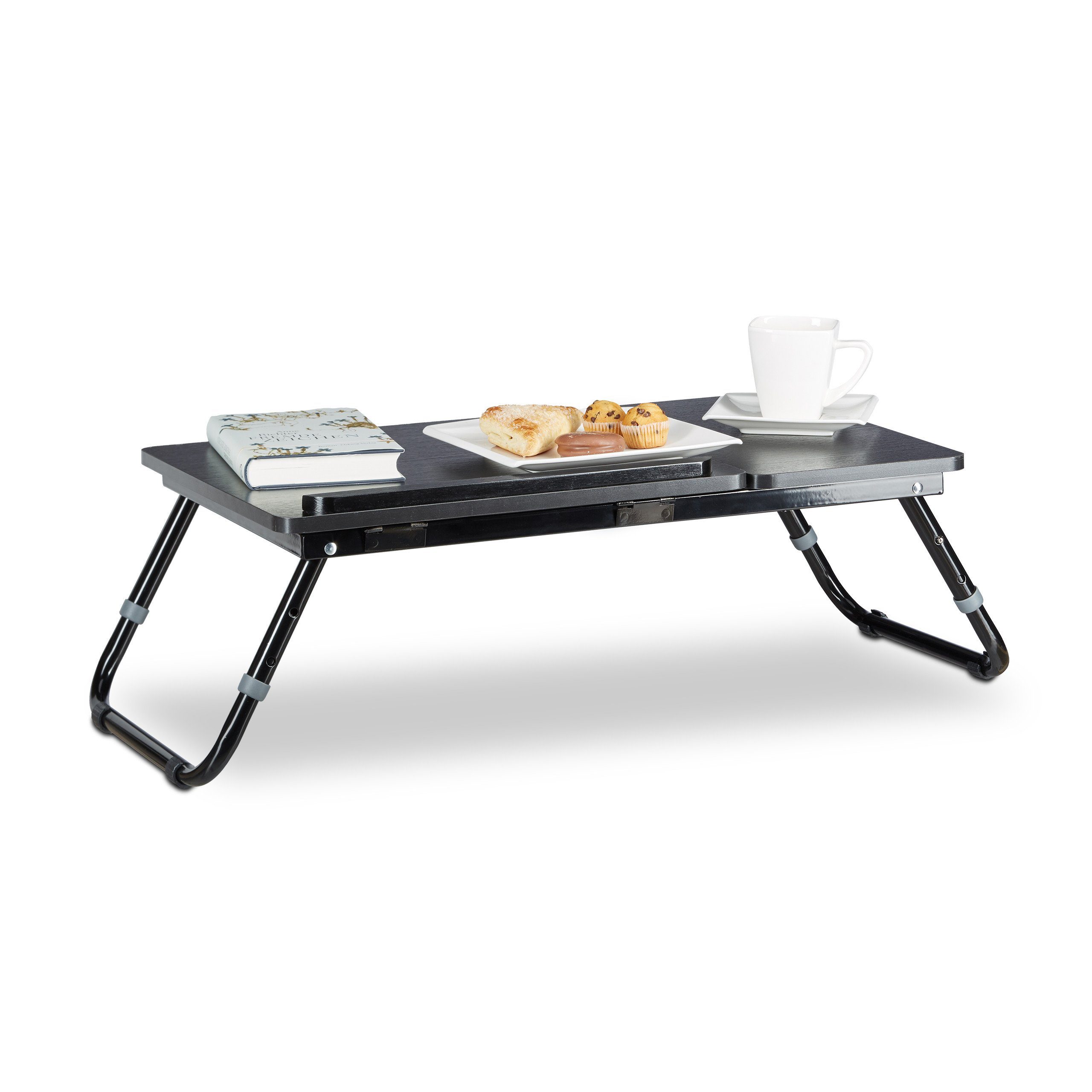 Knietisch Mit Schublade & Getränkehalter – 60x40 Cm, Faltbar | Laptoptisch Für Bett, Couch