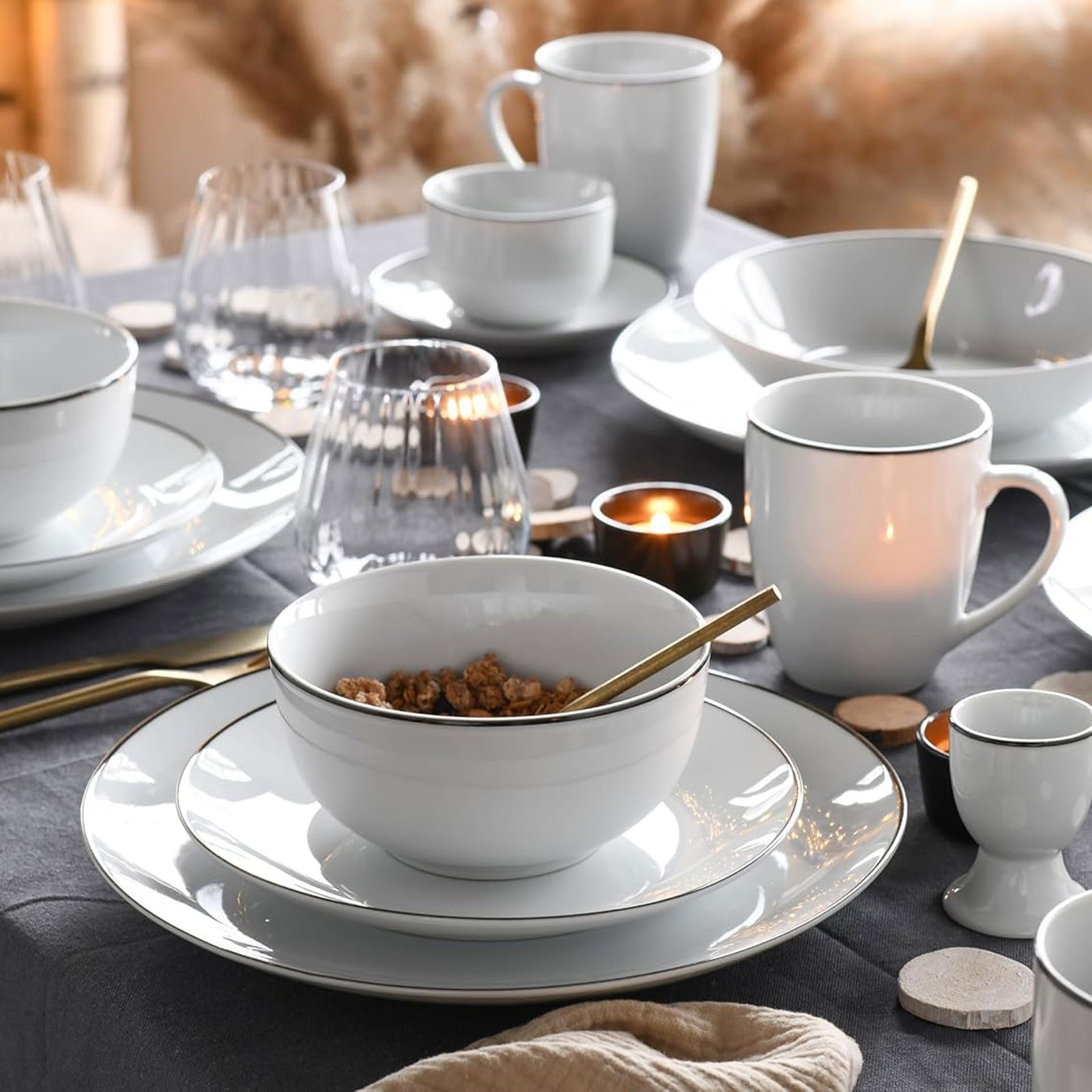 CreaTable Geschirr-Set 20374, Elegante Coupeform