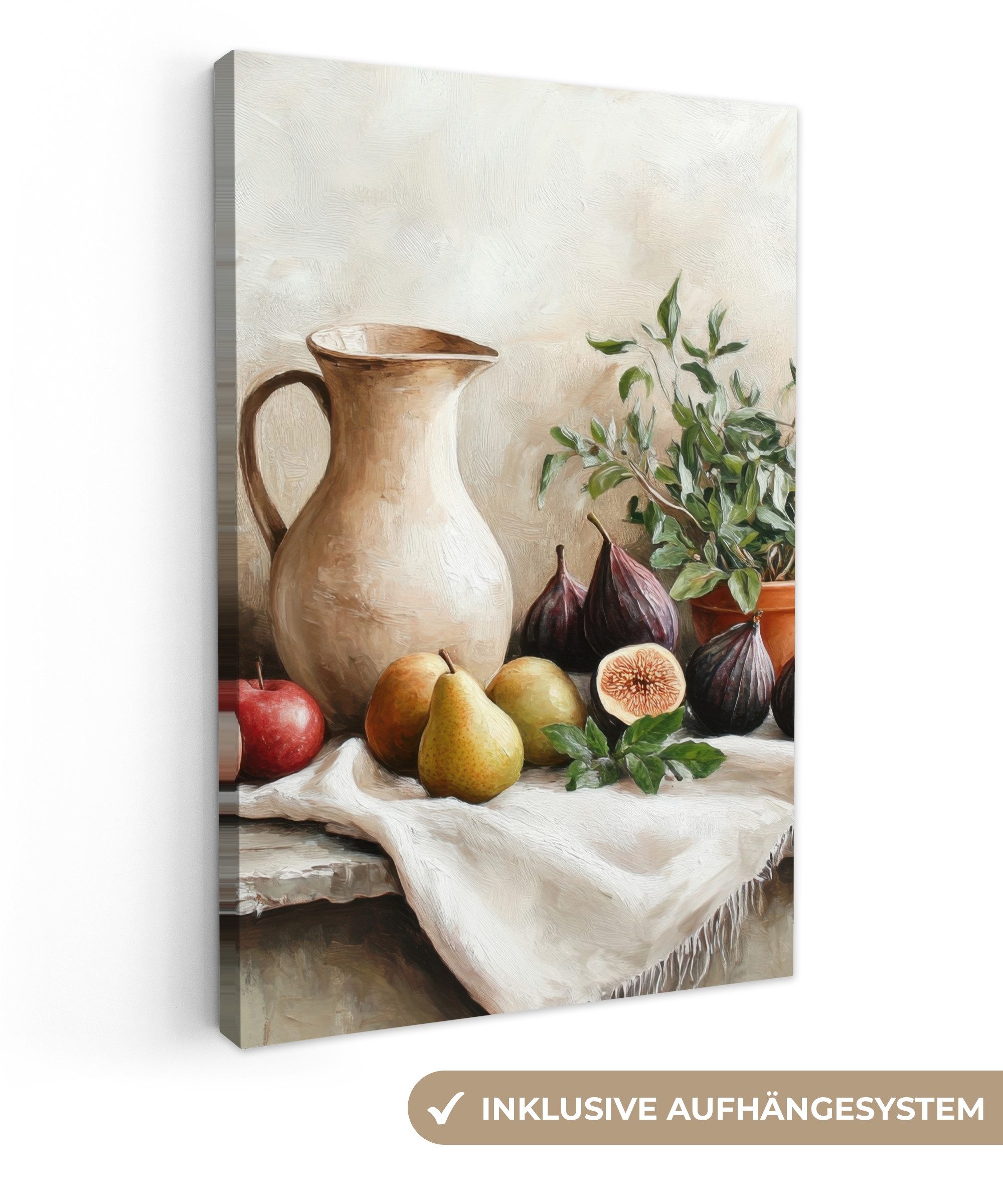 OneMillionCanvasses® Leinwandbild Obst - Kräuter - Ländlich, Fotodruck (1 S günstig online kaufen