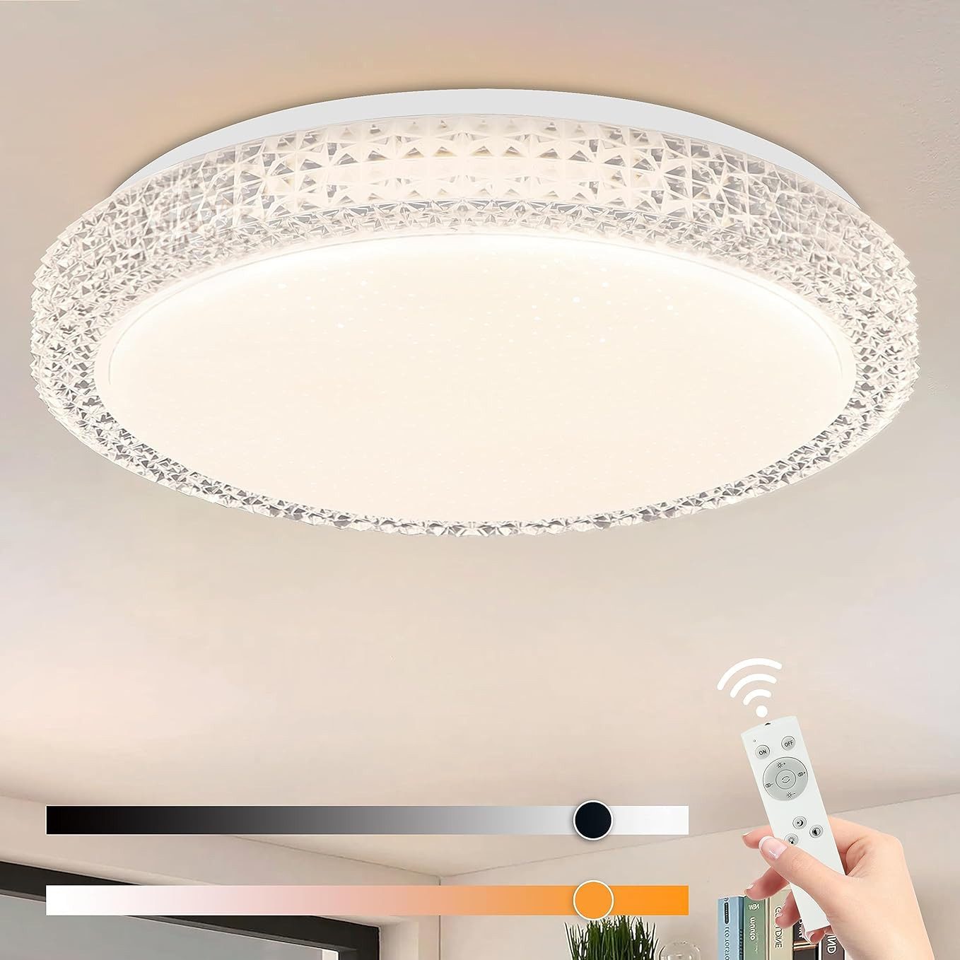 Nettlife LED Deckenleuchte Dimmbar Sternhimmel Weiß günstig online kaufen