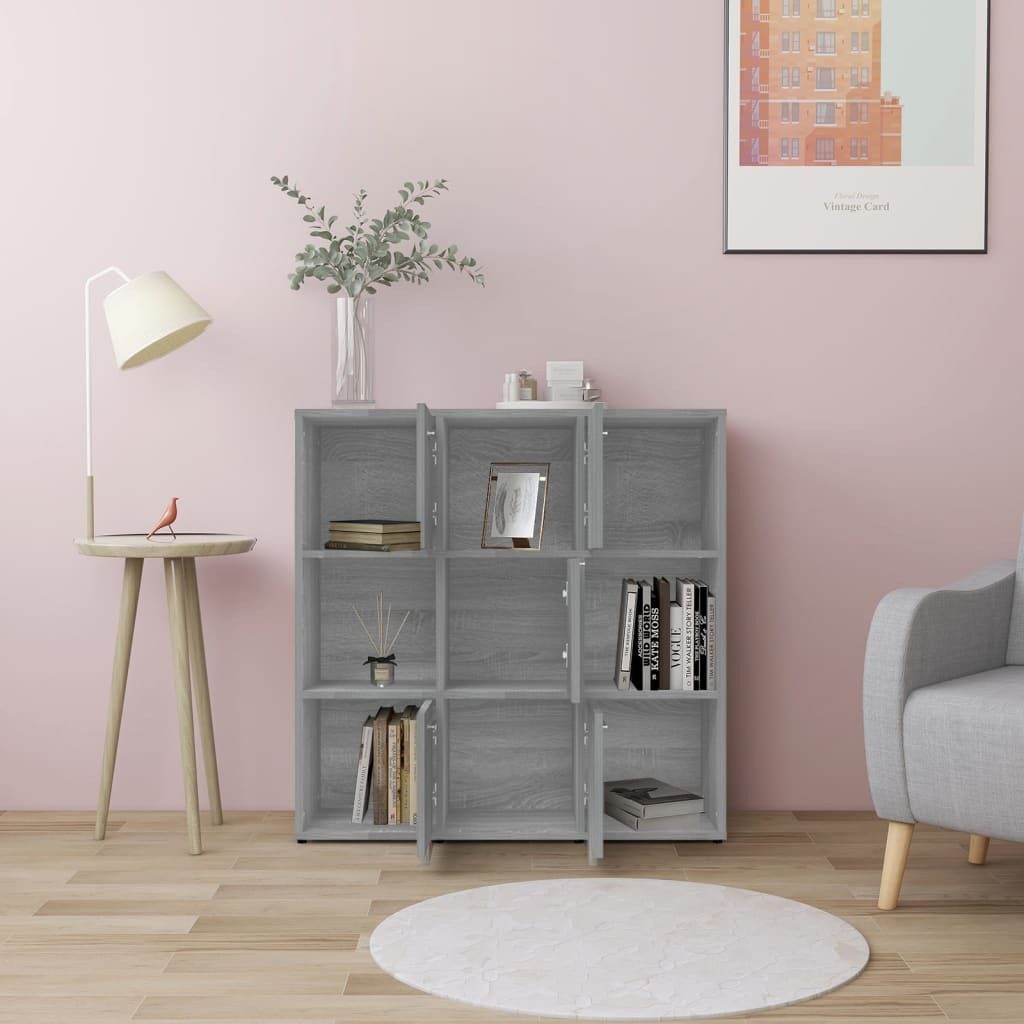 vidaXL Bücherregal Bücherregal Grau Sonoma 90x30x90 günstig online kaufen
