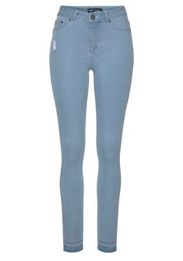 Arizona Skinny-fit-Jeans Ultra Stretch High Waist mit offenem Saum