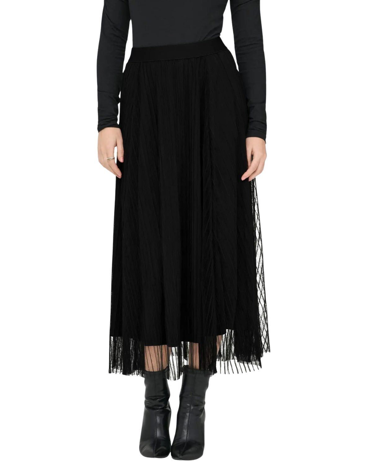 ONLY Maxirock Maxi-Rock Fließender Stoff mit angenehmem Tragegefühl