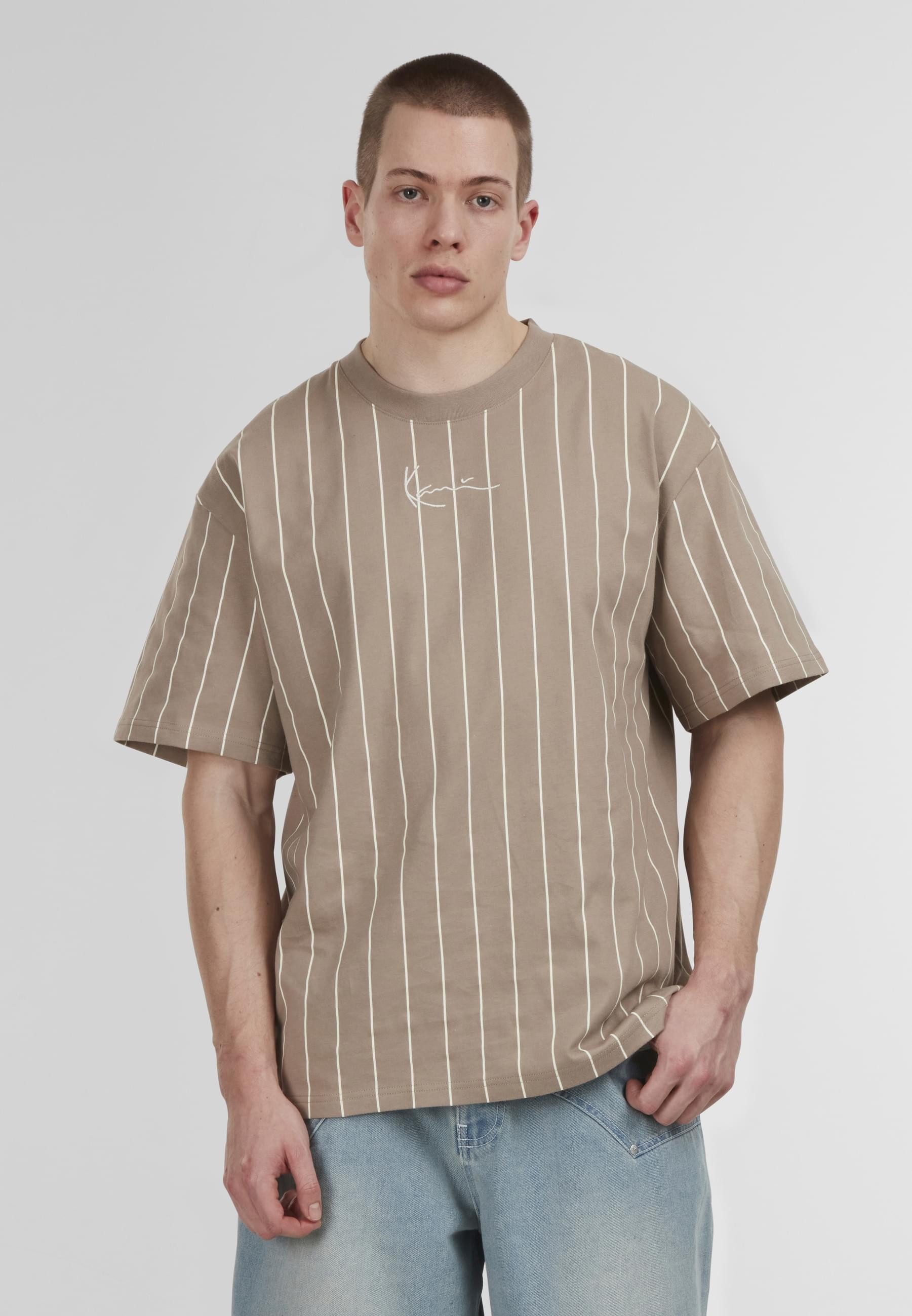 Karl Kani T-Shirt Karl Kani Small Signature Essential Pinstripe Tee (1-tlg)