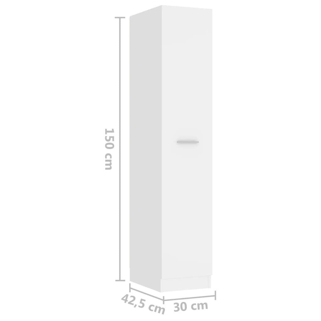 vidaXL Fächerschrank Apothekerschrank Weiß 30x42,5x150 cm Holzwerkstoff (1-St)